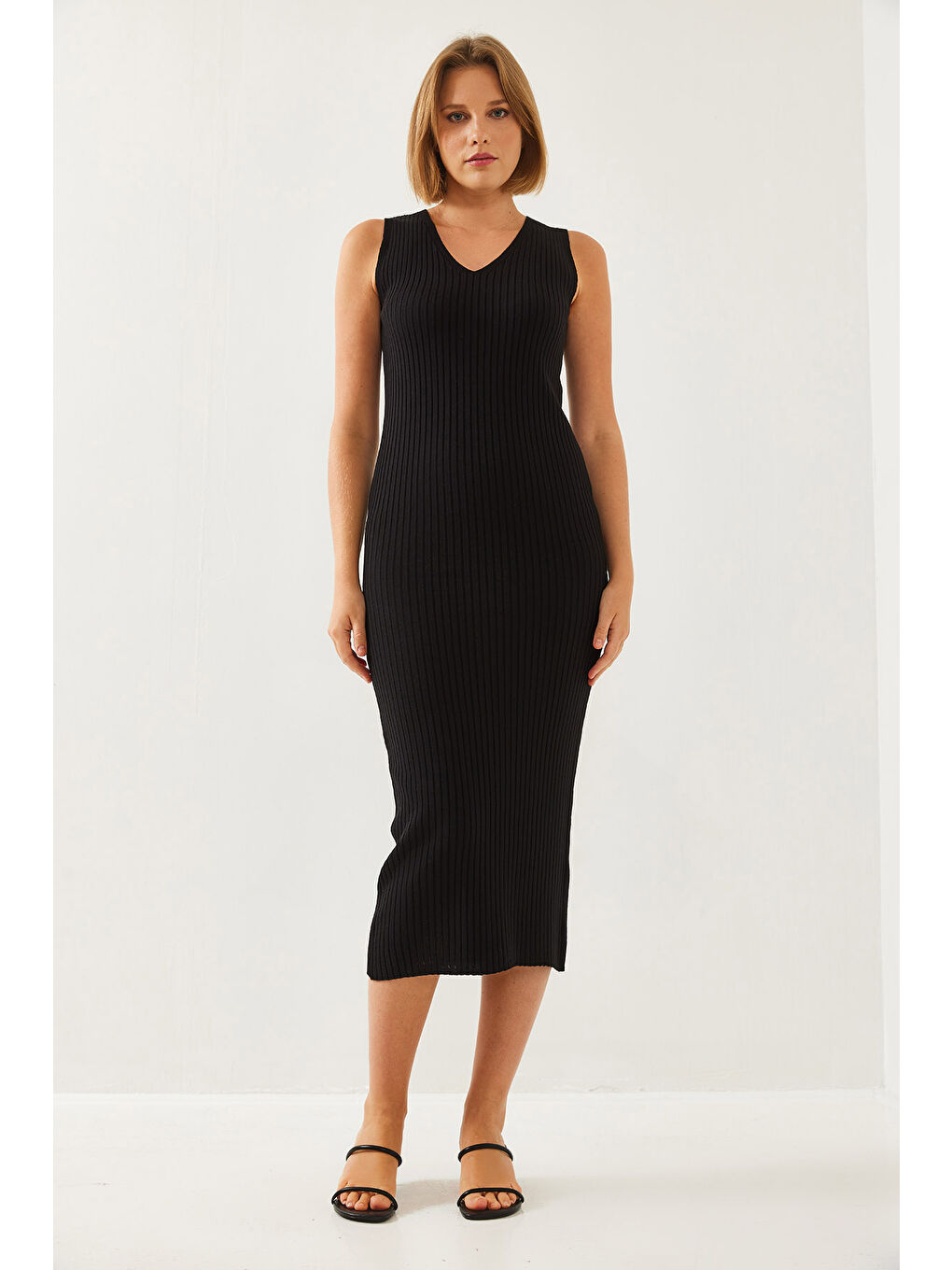 Siyah Kadın İkili Triko Takım-5