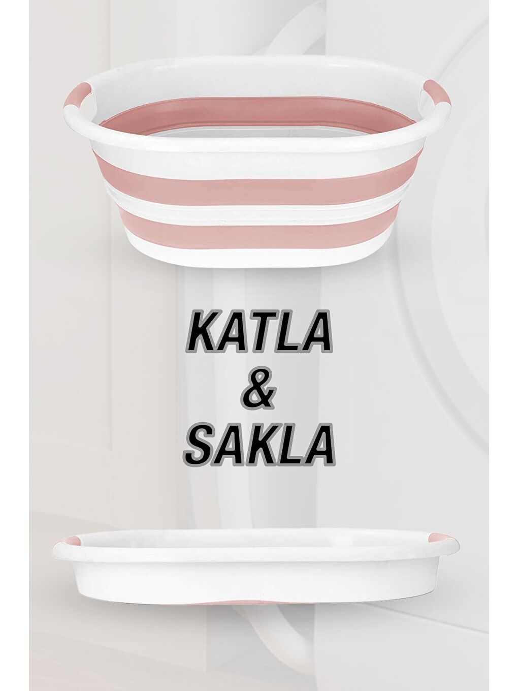 2'li Çamaşır Sepeti Seti 90 lt İki Bölmeli Kirli Çamaşır Sepeti Katlanabilir Akordiyon Sepet Pembe-1