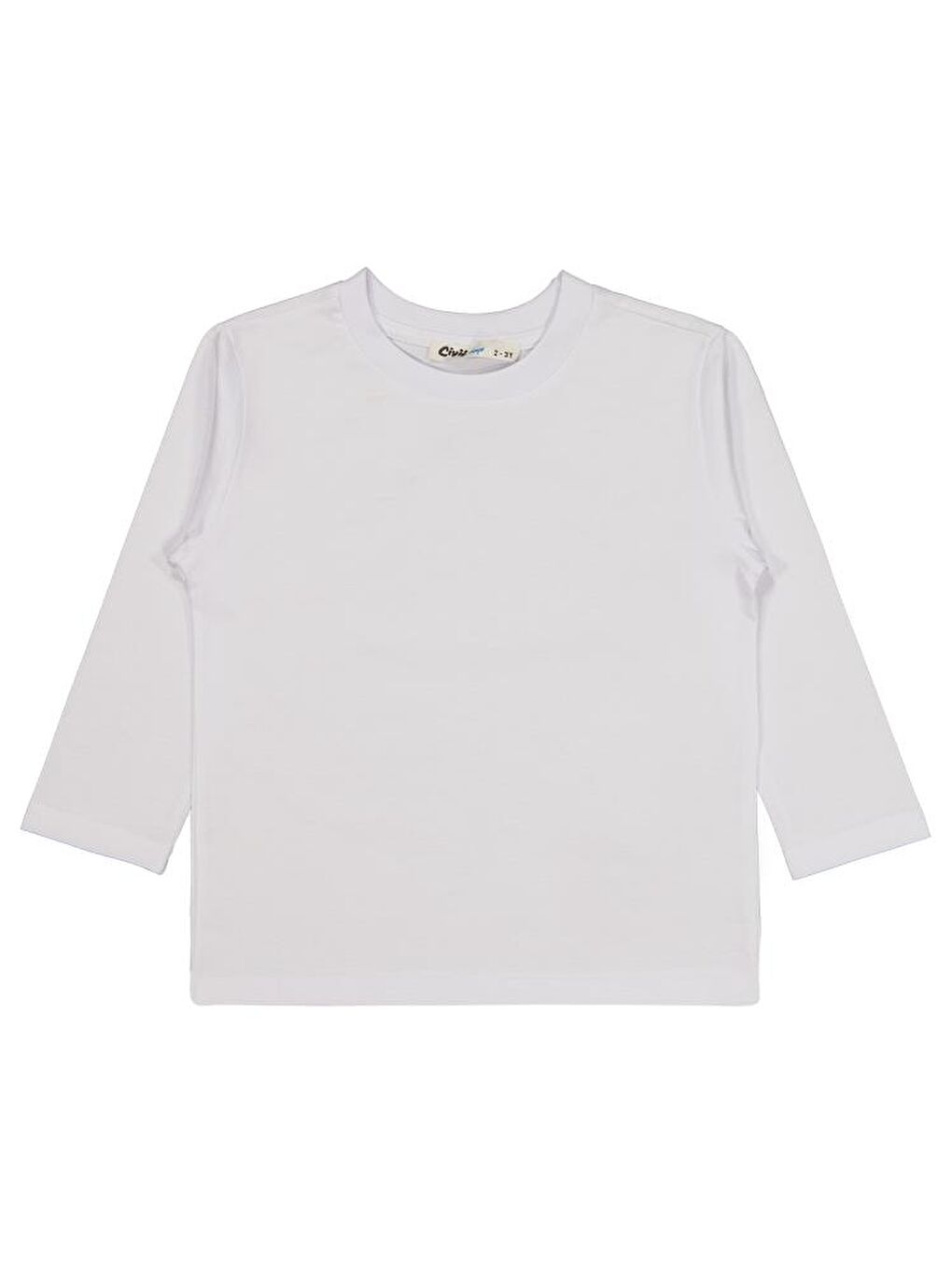 Beyaz Boys Basic 2-5 Yaş Sweatshirt