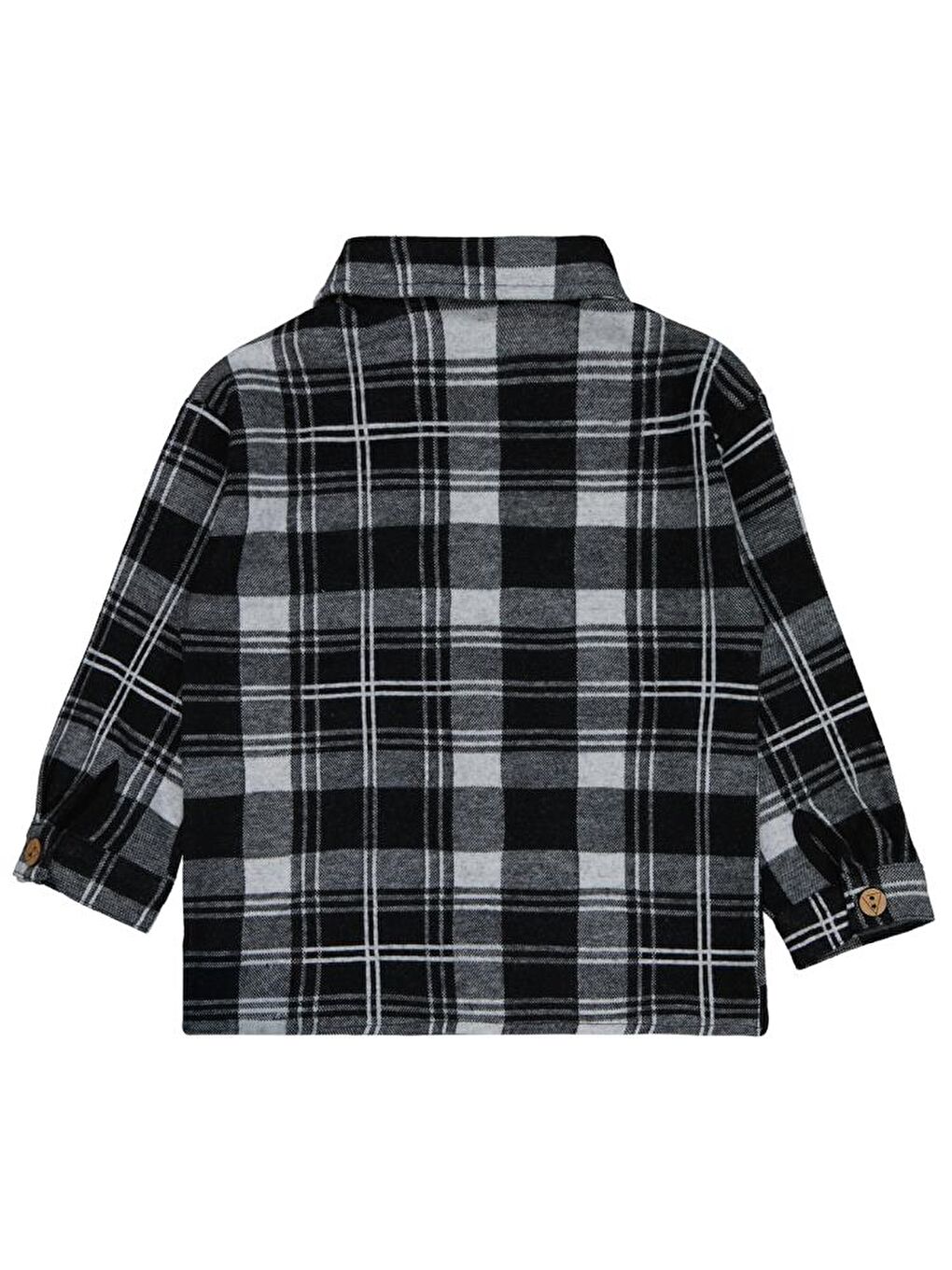 Siyah Boys Ekoseli 2-5 Yaş Gömlek-1