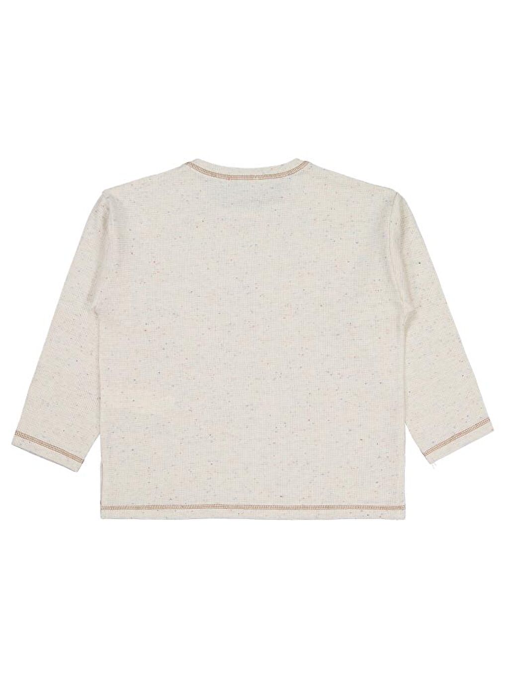 Bej Boys Cepli Overlok Dikişli 2-5 Yaş Sweatshirt