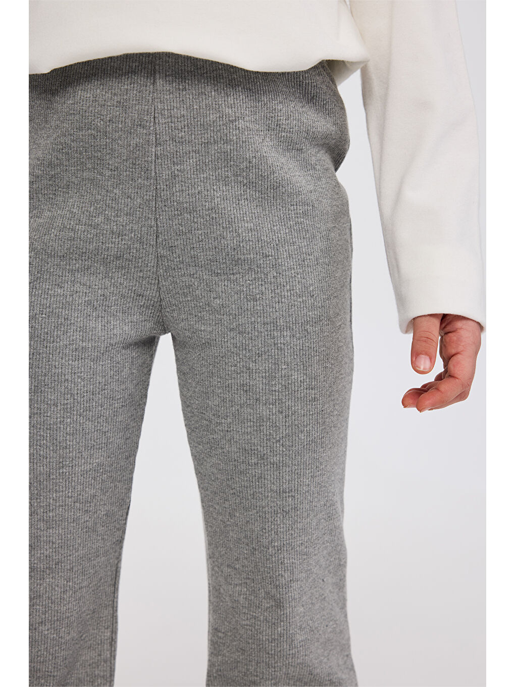 Kız Çocuk Bol Paça Gri Tayt-1