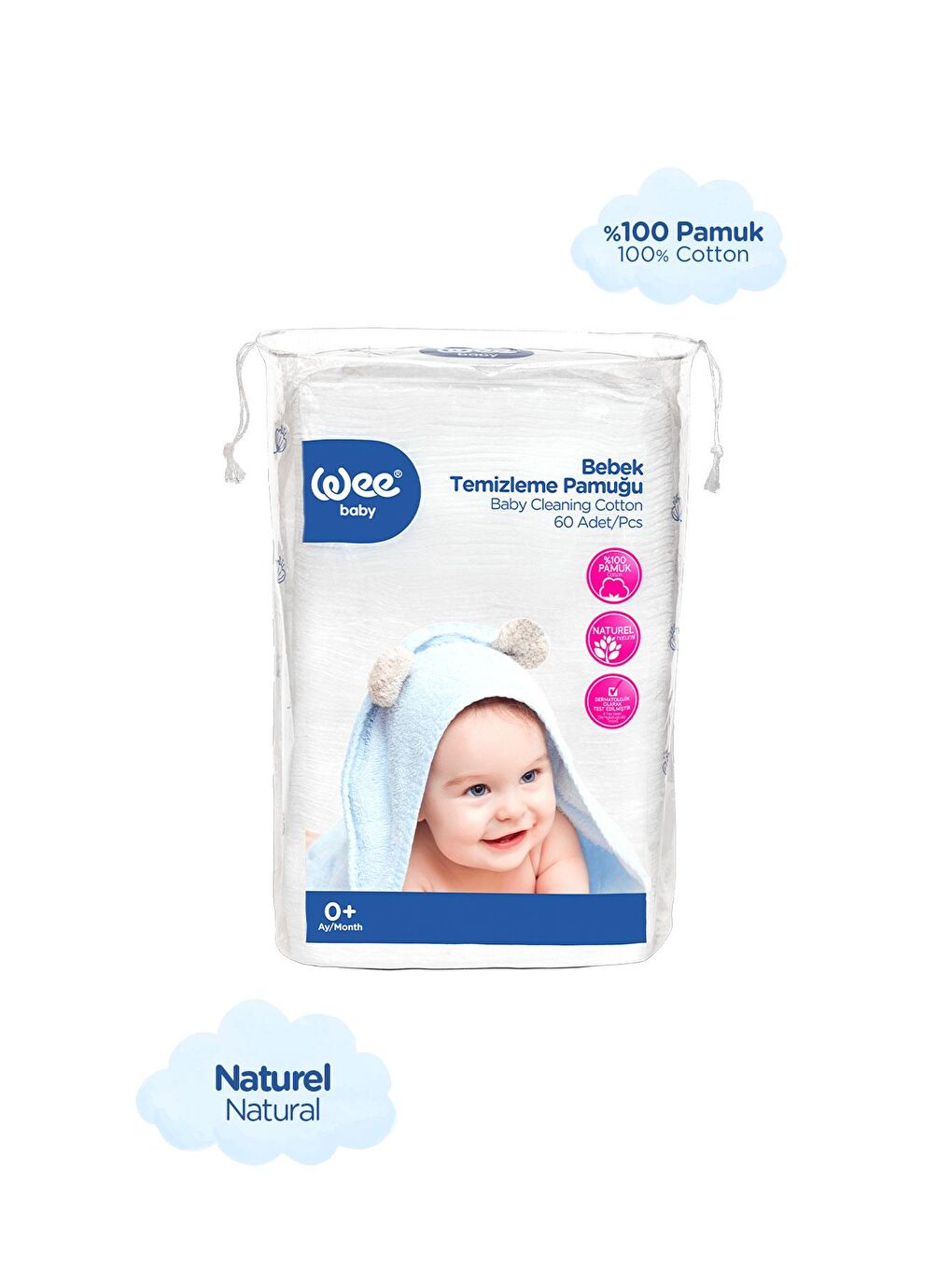 Bebek Temizleme Pamuğu Seti (60x12 720 Adet)-2