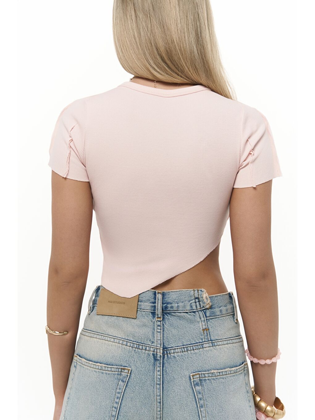 Solace Çapraz Detay Mavi Jean Pantolon-7