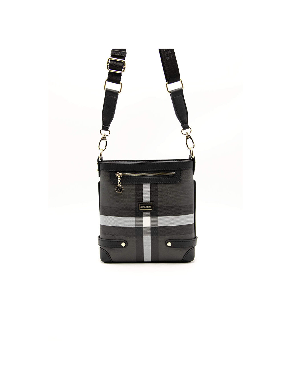 Siyah Kadın Çapraz Çanta 1120-44388 SILVER POLO ÇAPRAZ BAYAN ÇANTASI MK129 SİYAH-MAT SİYAH