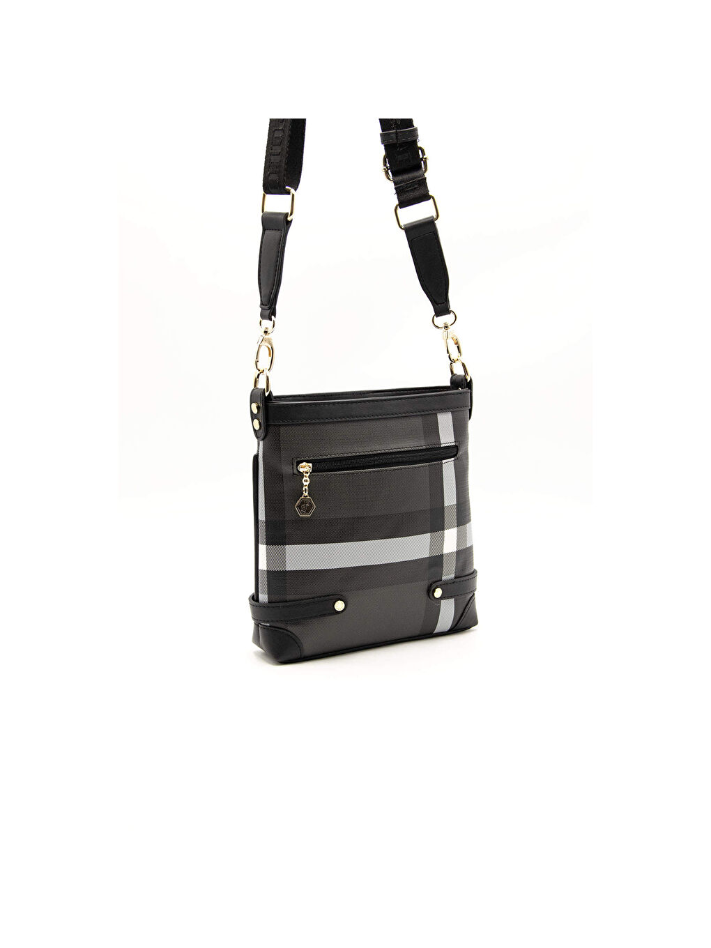 Siyah Kadın Çapraz Çanta 1120-44388 SILVER POLO ÇAPRAZ BAYAN ÇANTASI MK129 SİYAH-MAT SİYAH-3