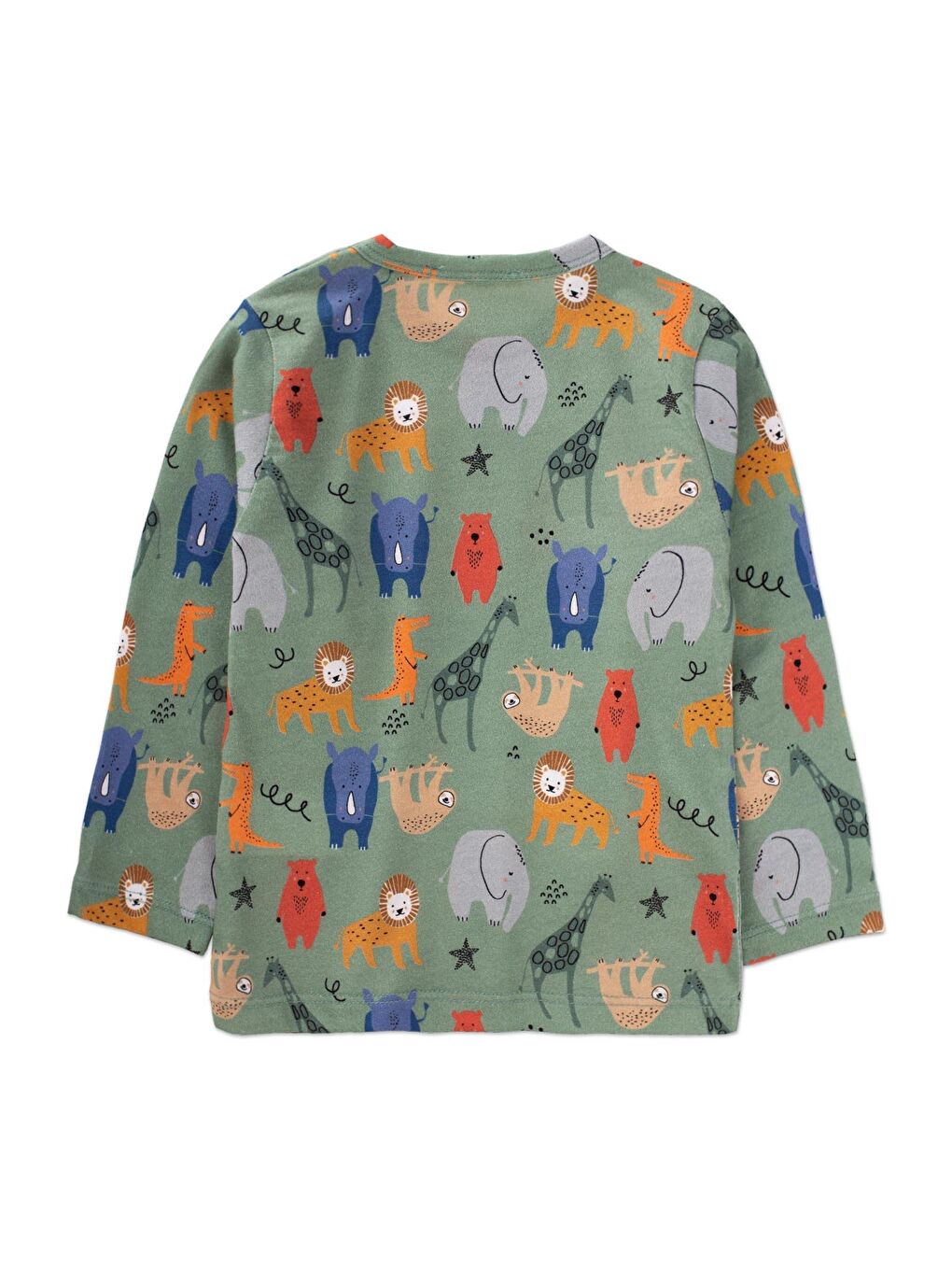 Desenli Mevsimlik  Sweatshirt  1-4 Yaş Yeşil-1