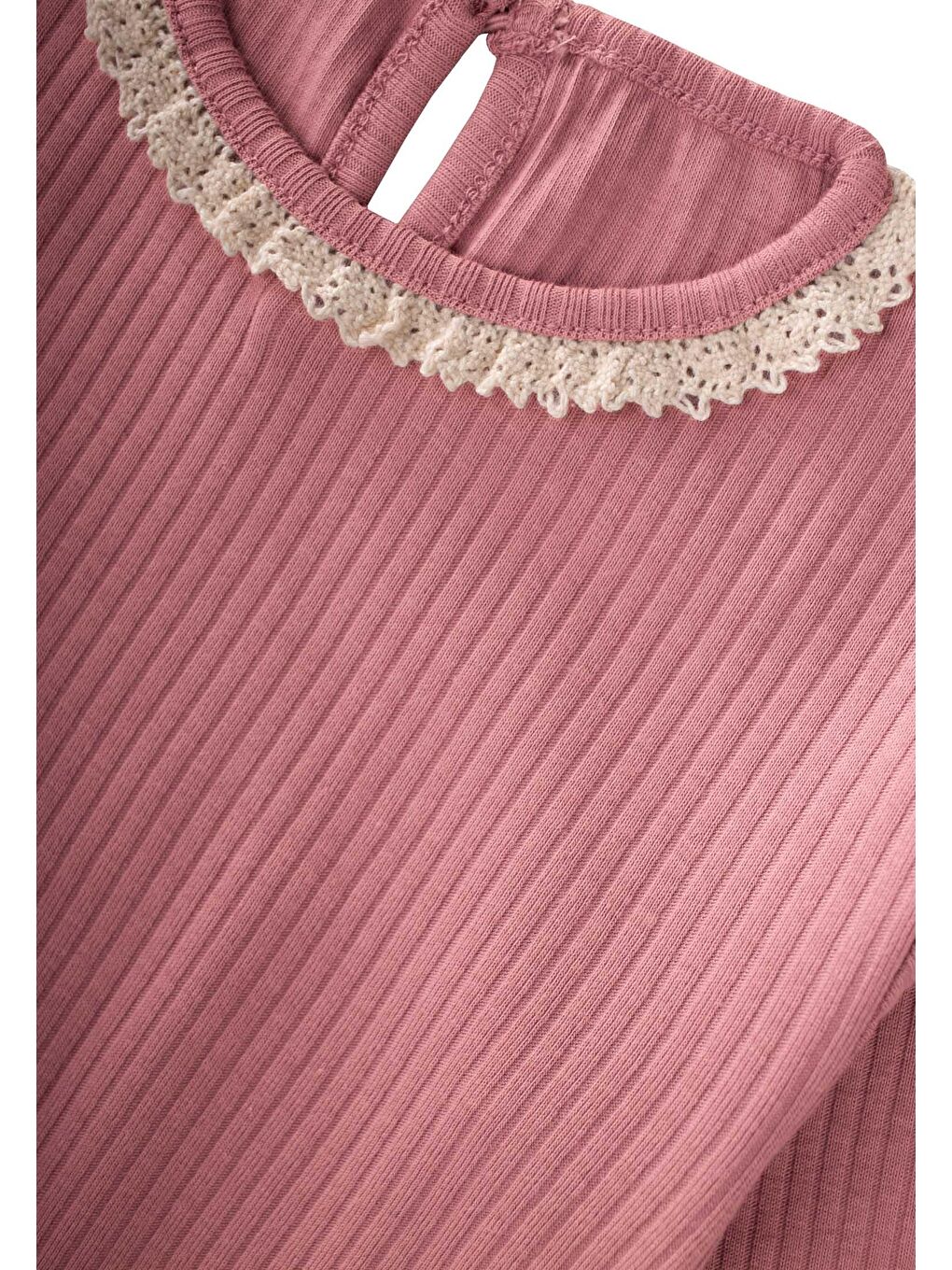 Turuncu Dantelli Uzun Kollu Mevsimlik Takım 0-3 Yaş Yavruağzı-3