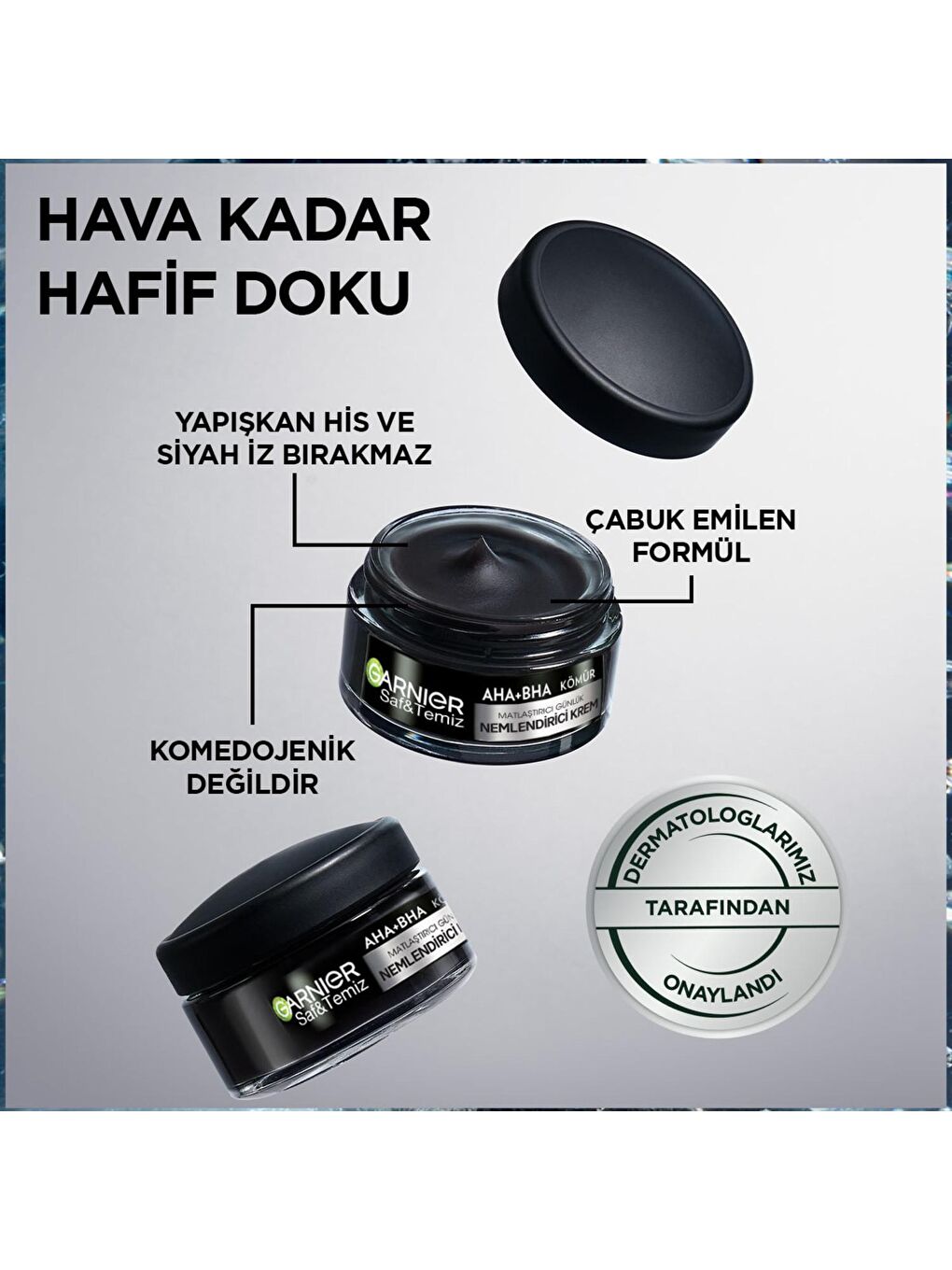 GARNIER Şeffaf Saf ve Temiz Kömür Matlaştırıcı Günlük Nemlendirici Krem 50ML - 2