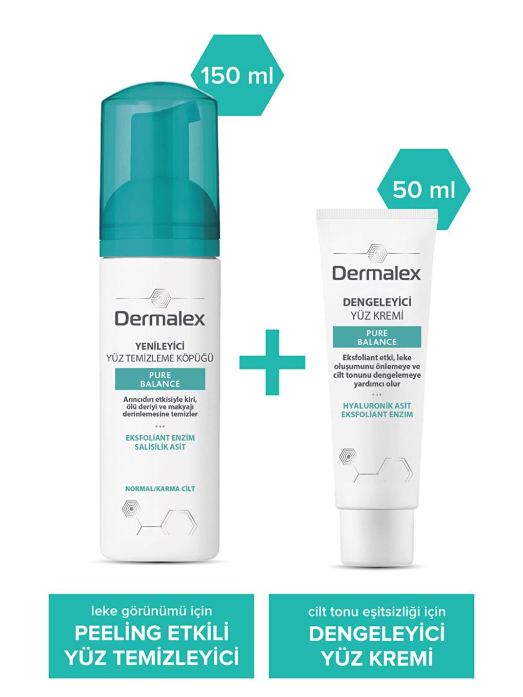 Dermalex Renksiz Pure Balance Cilt Tonu Eşitsizliğine Karşı Dengeleyici Set