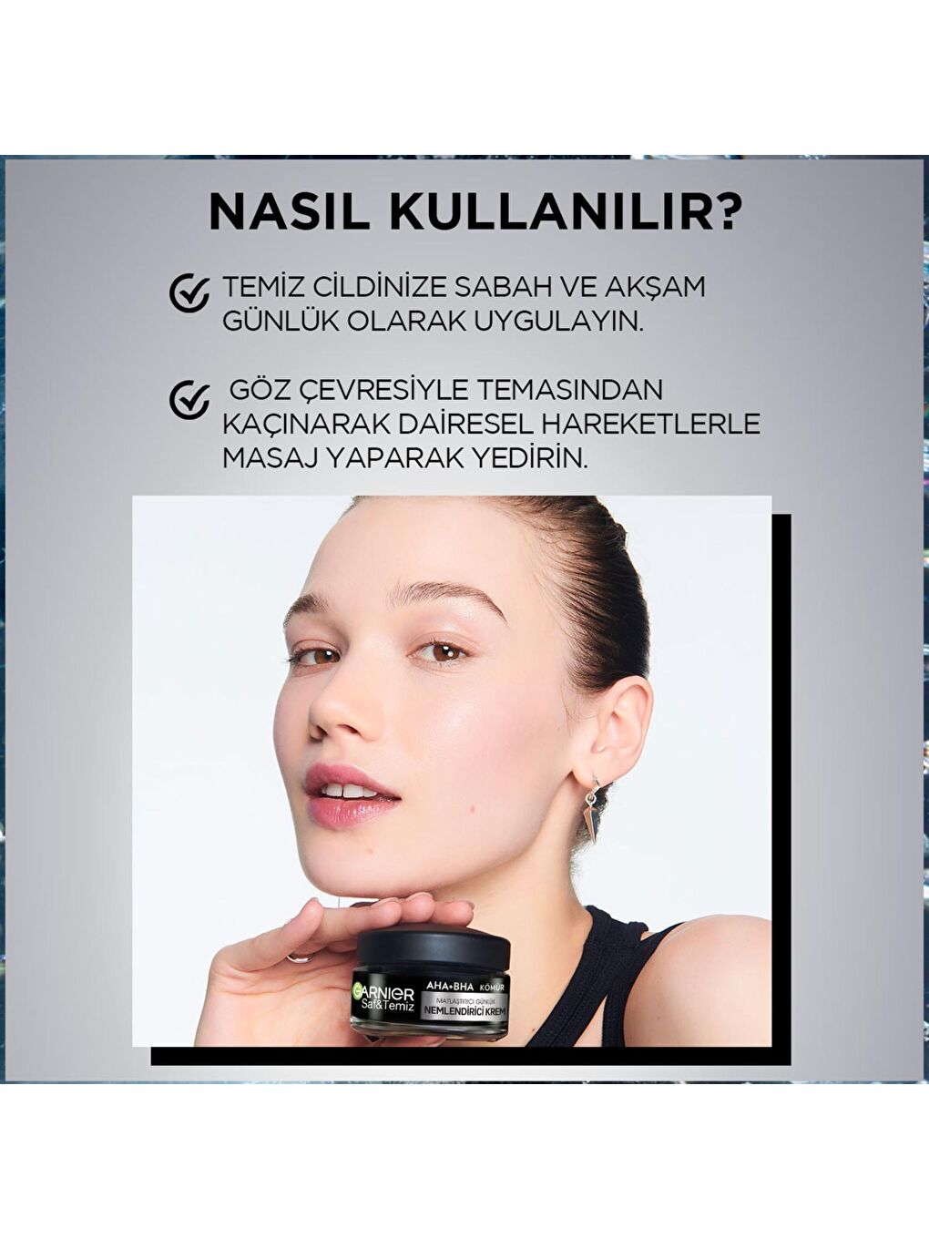 GARNIER Şeffaf Saf ve Temiz Kömür Matlaştırıcı Günlük Nemlendirici Krem 50ML - 5