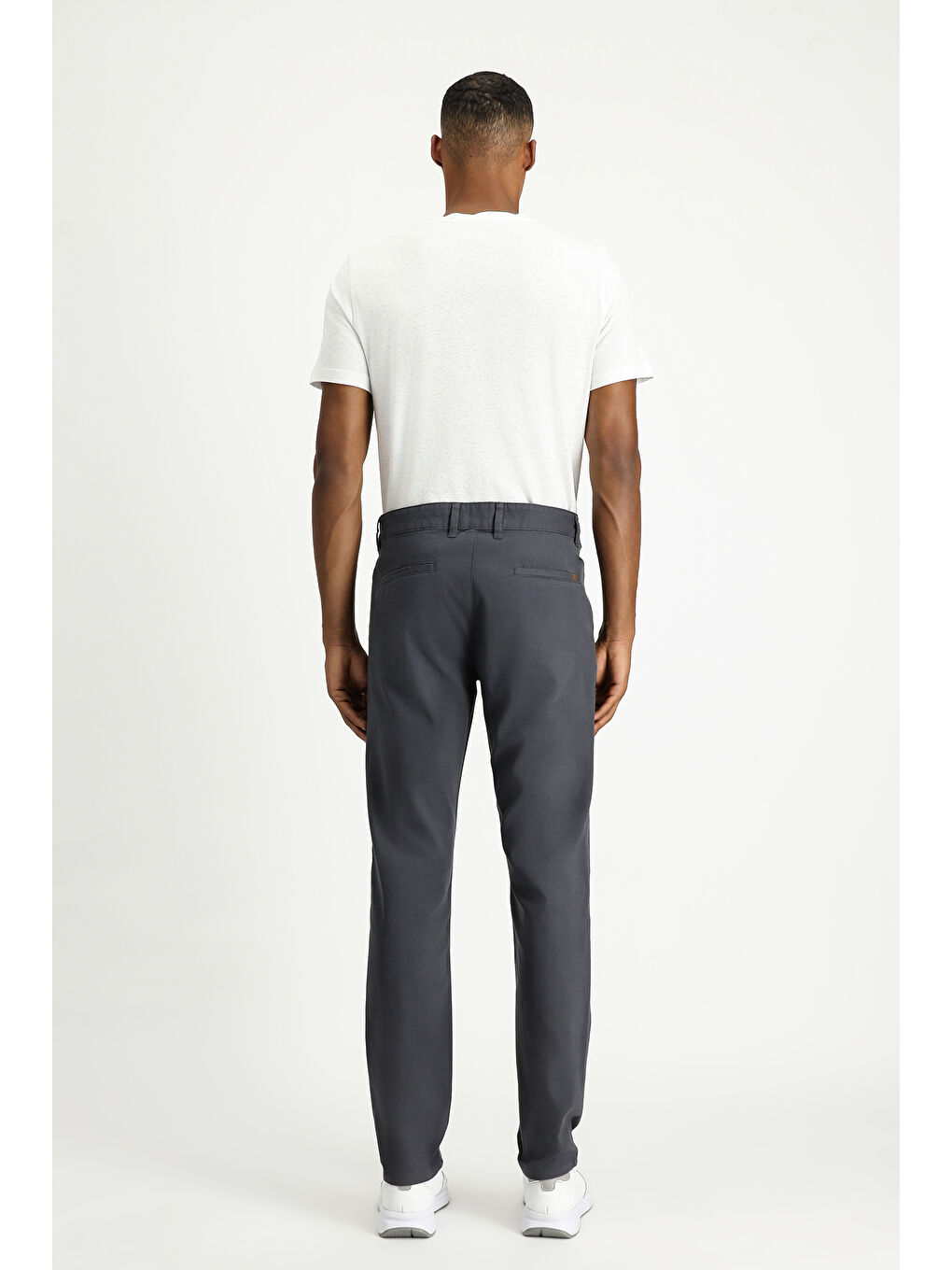 Gri Regular Fit Elastanlı Kanvas / Chino Pantolon-4