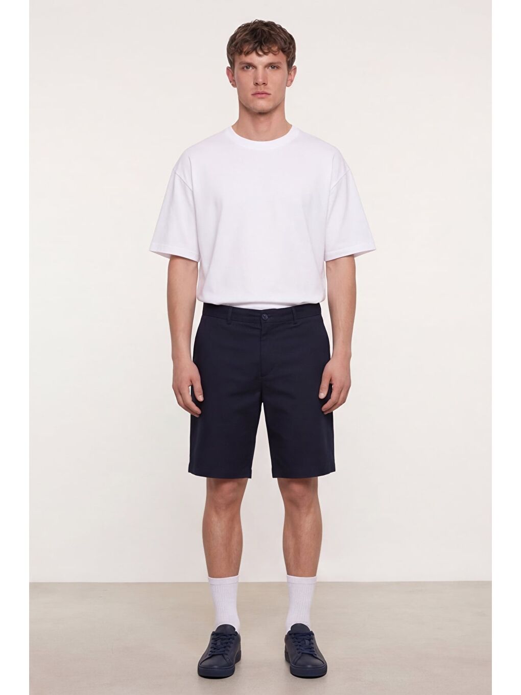 Koyu Lacivert Erkek Şort-1