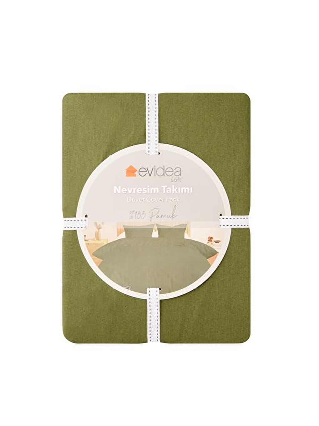 Soft Çift Kişilik Nevresim Takımı - Haki-4