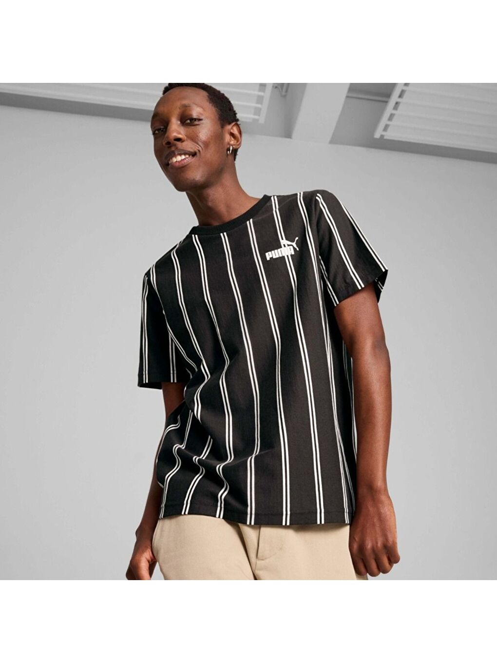 Sports Club Aop Erkek Siyah Tişört