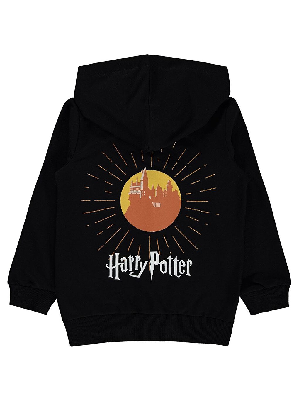 Civil Siyah Harry Potter Kız Çocuk Fermuarlı Sweatshirt 6-9 Yaş Siyah - 1