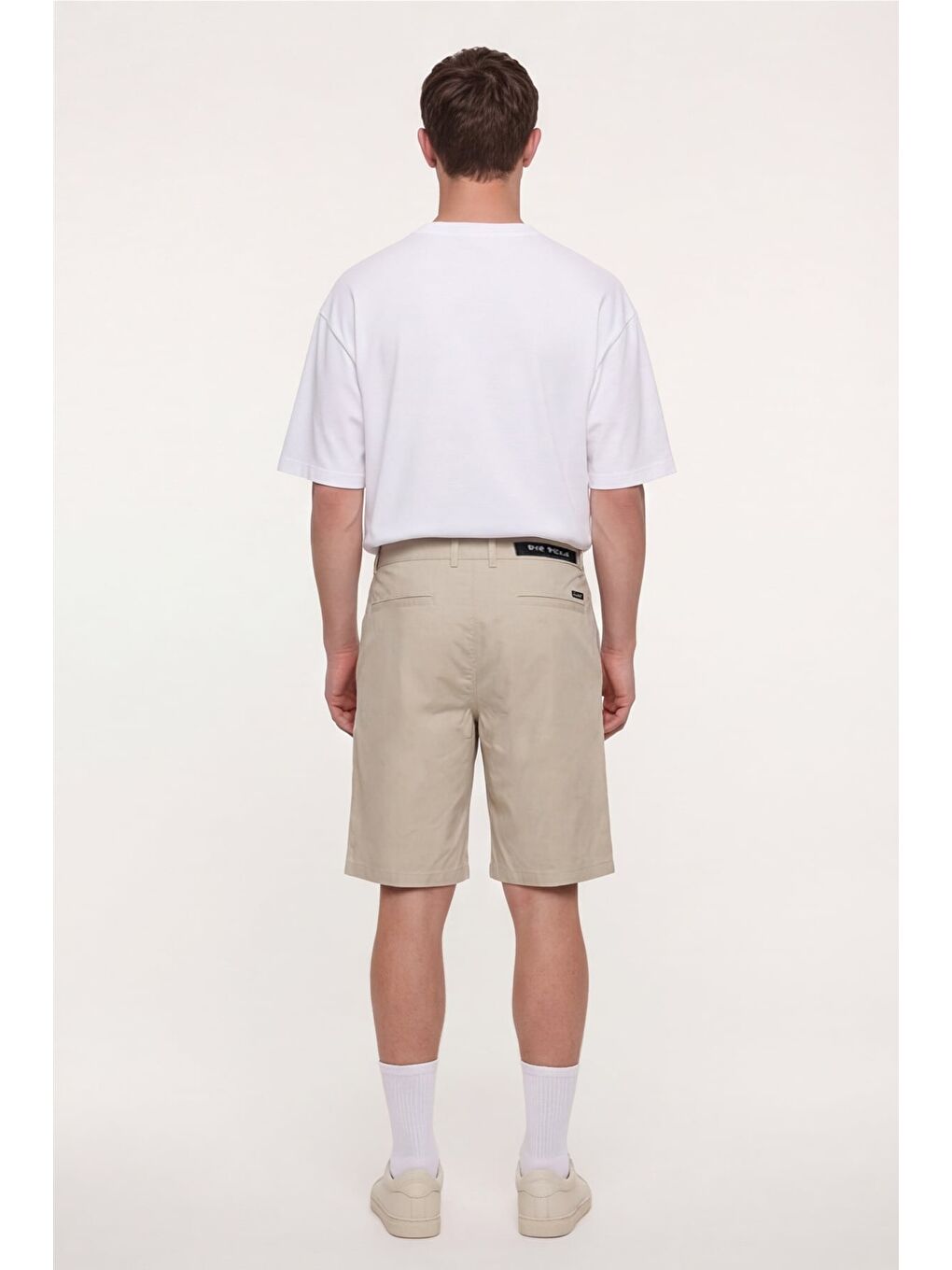 Bej Erkek Şort Kapri-2