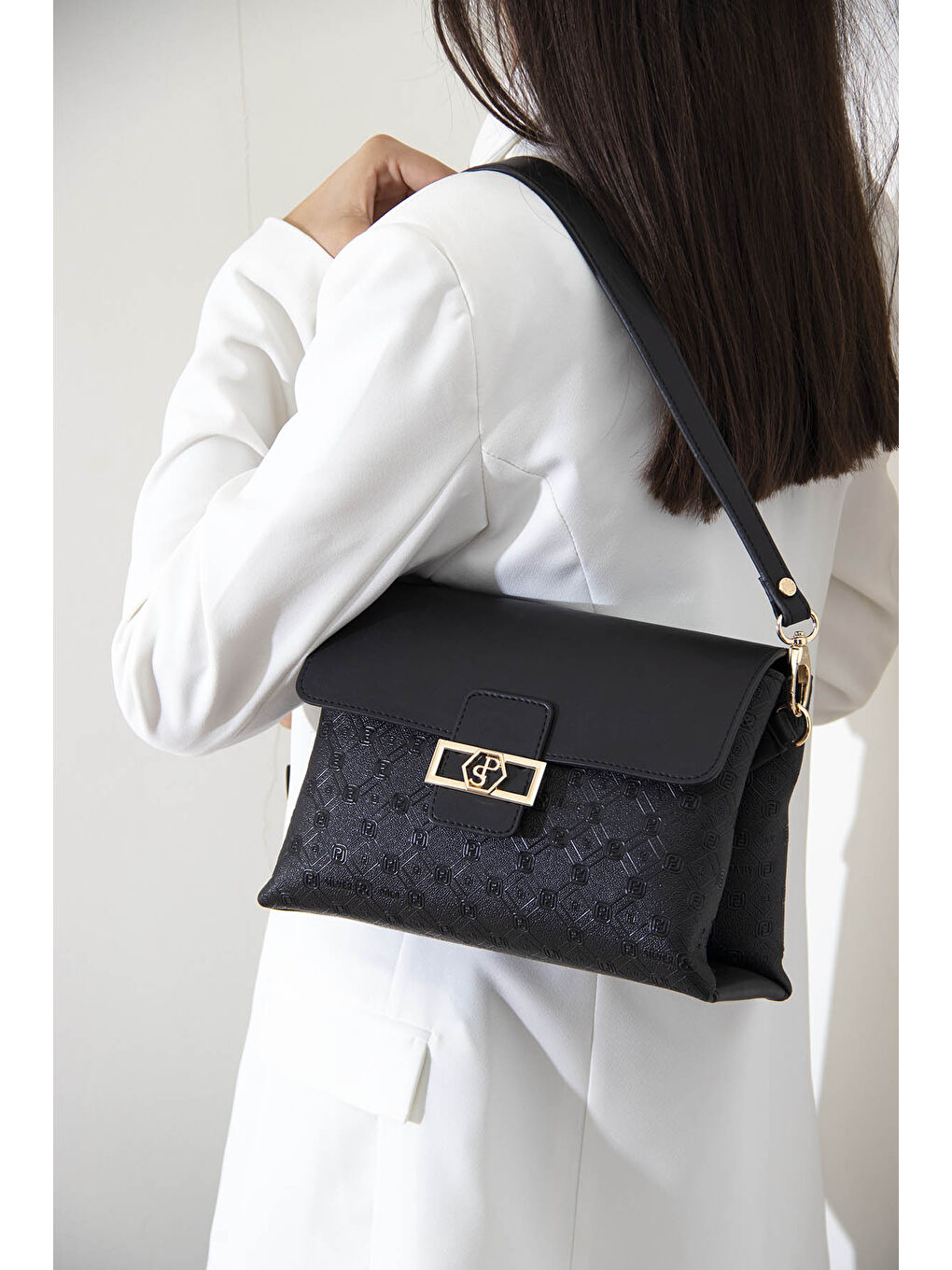 Kadın Çapraz Çanta 1101-42755 M46 Siyah-Mat Siyah-1