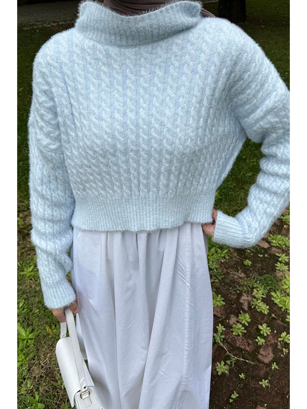 Crop Triko Kazak Bebe Mavisi-2