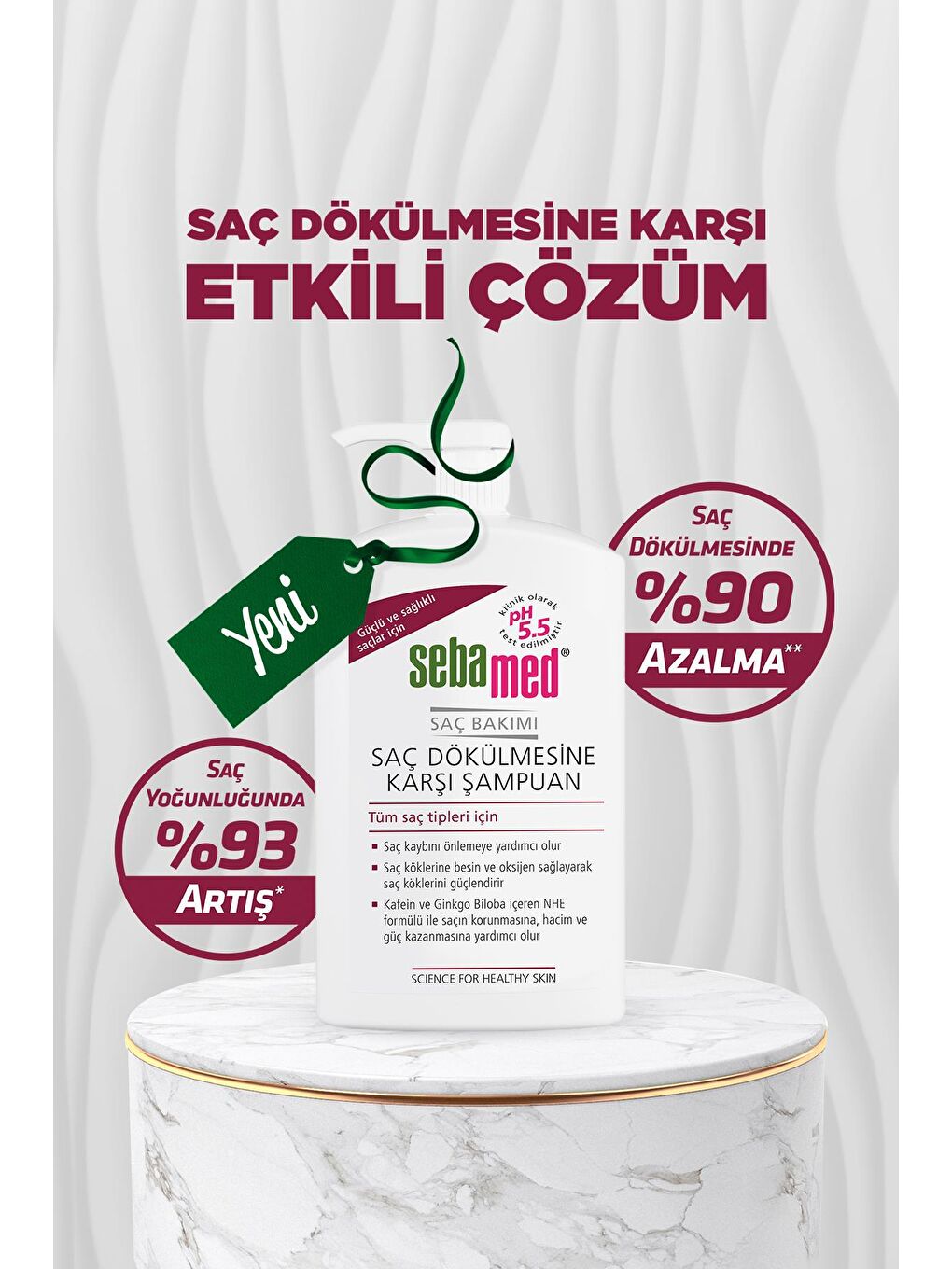 SEBAMED Renksiz Saç Dökülmesine Karşı Şampuan 1000 ml - 2