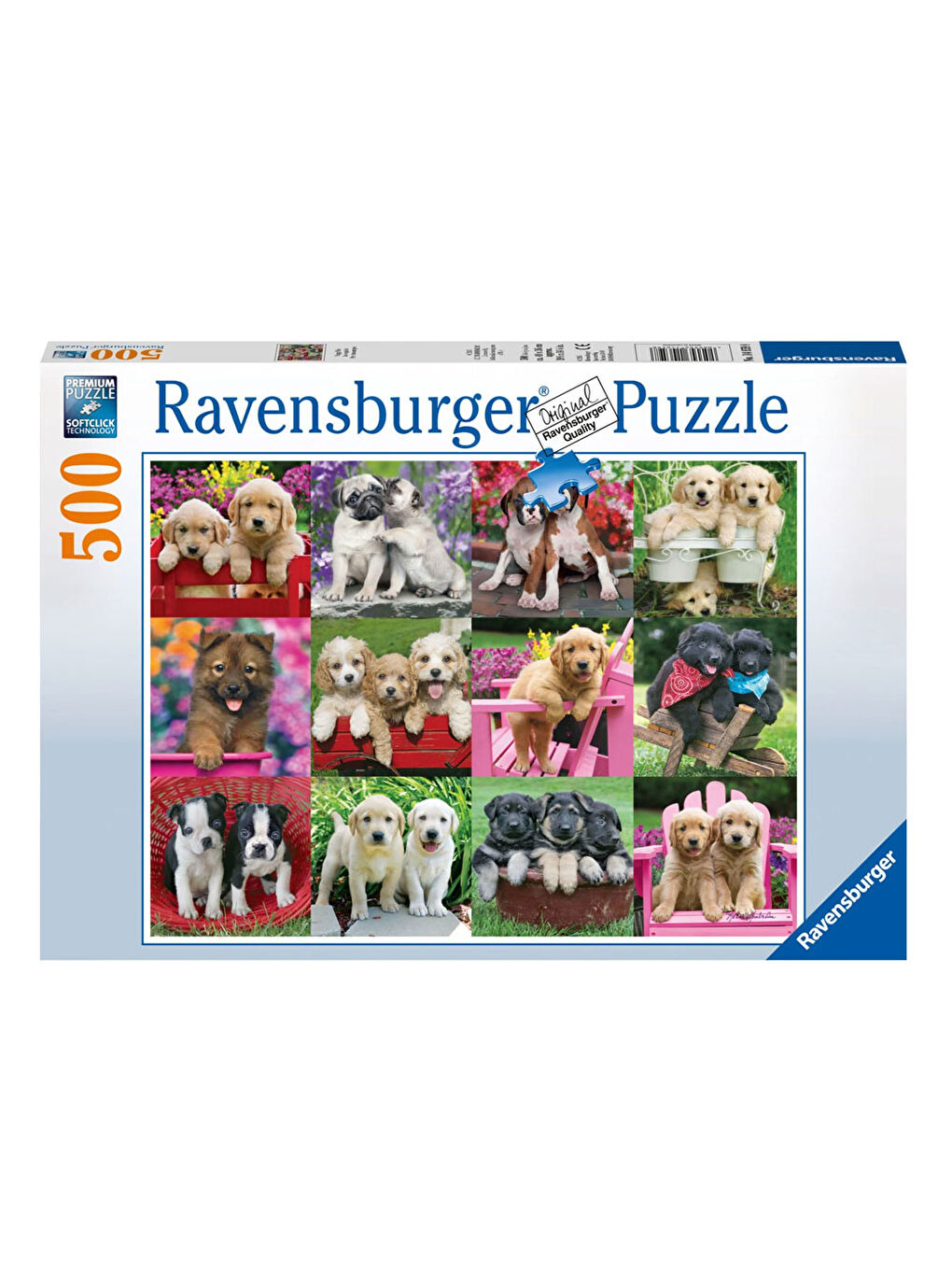 Ravensburger 500 Parça Puzzle Köpek Yavruları 146598 - 1