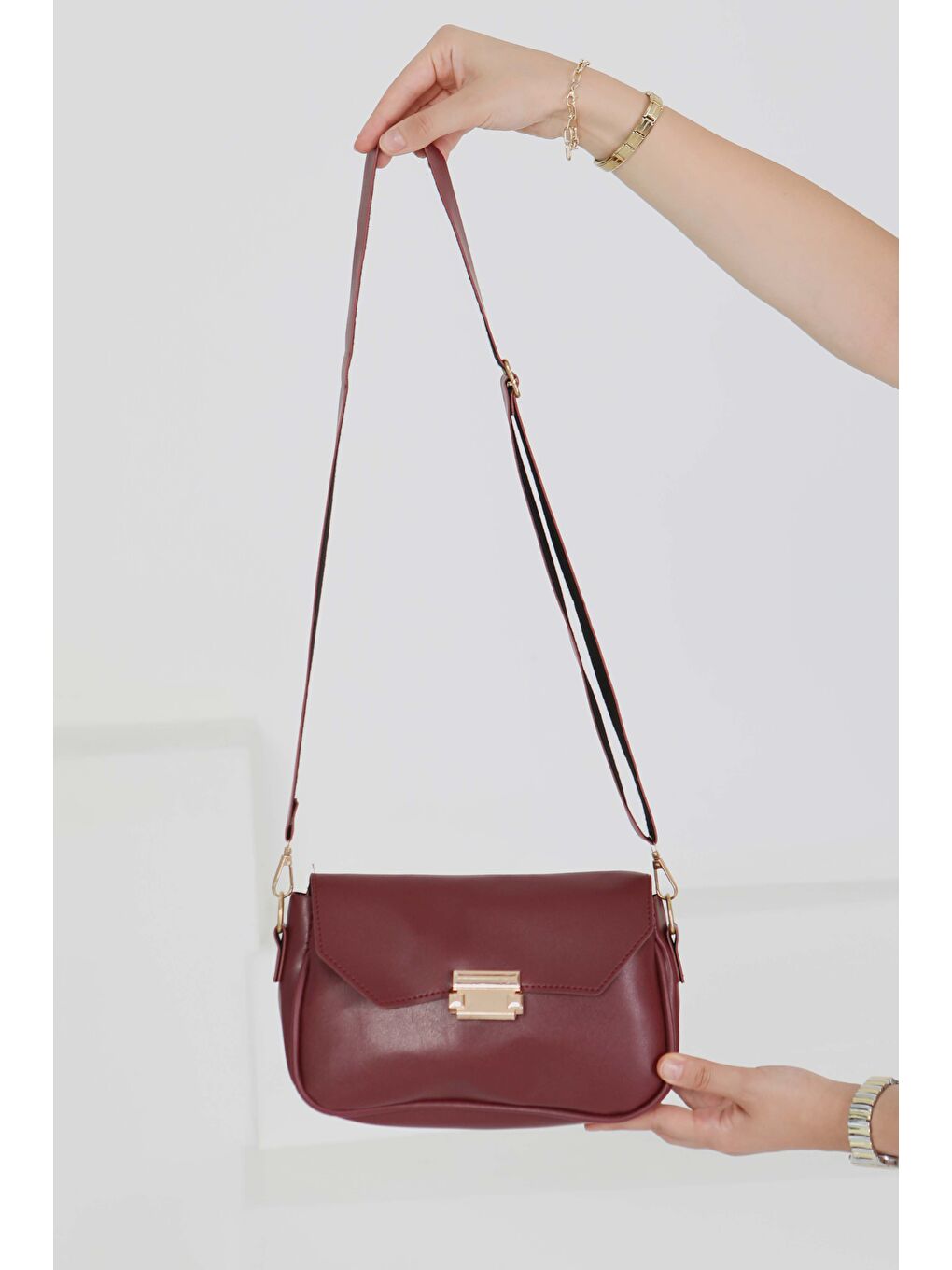 Kadın Bordo Çanta - 27489-3