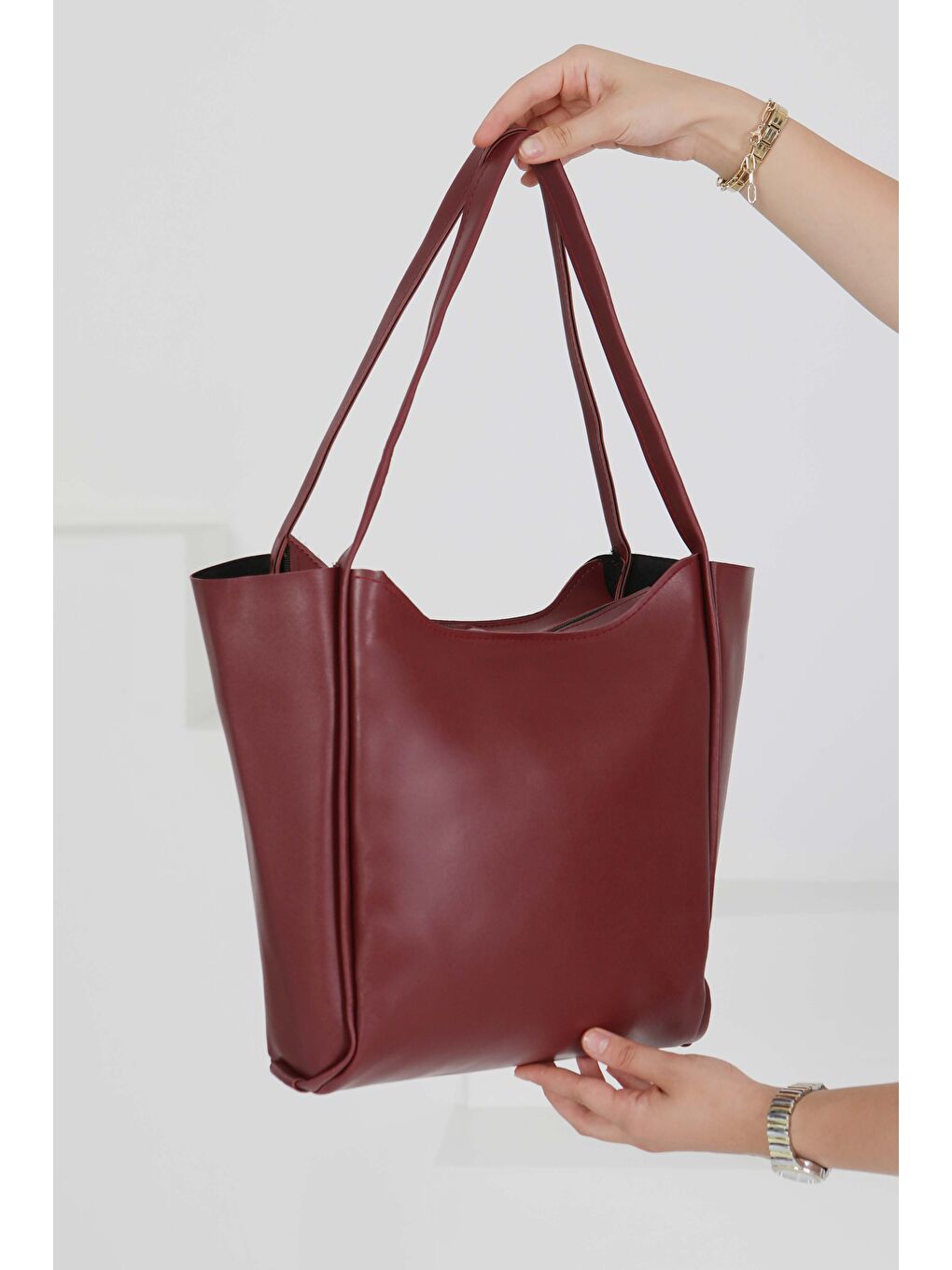 Kadın Bordo Kol Çantası - 27490-1