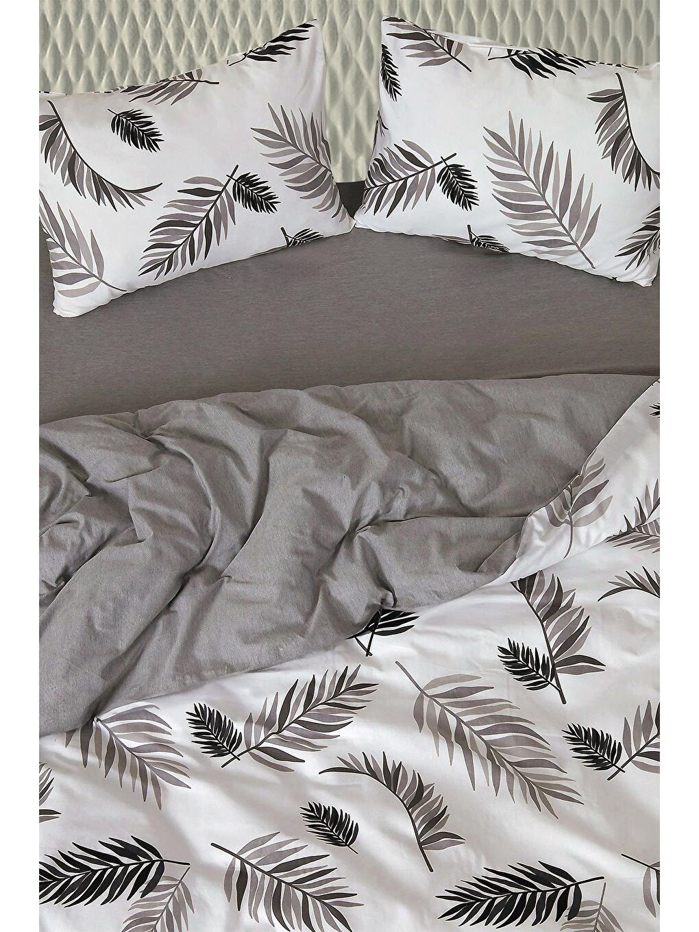 Gri Pamuklu Tek Kişilik Nevresim Seti | Nevresim Ve Yastık Kılıfı | ÇARŞAFSIZ-1