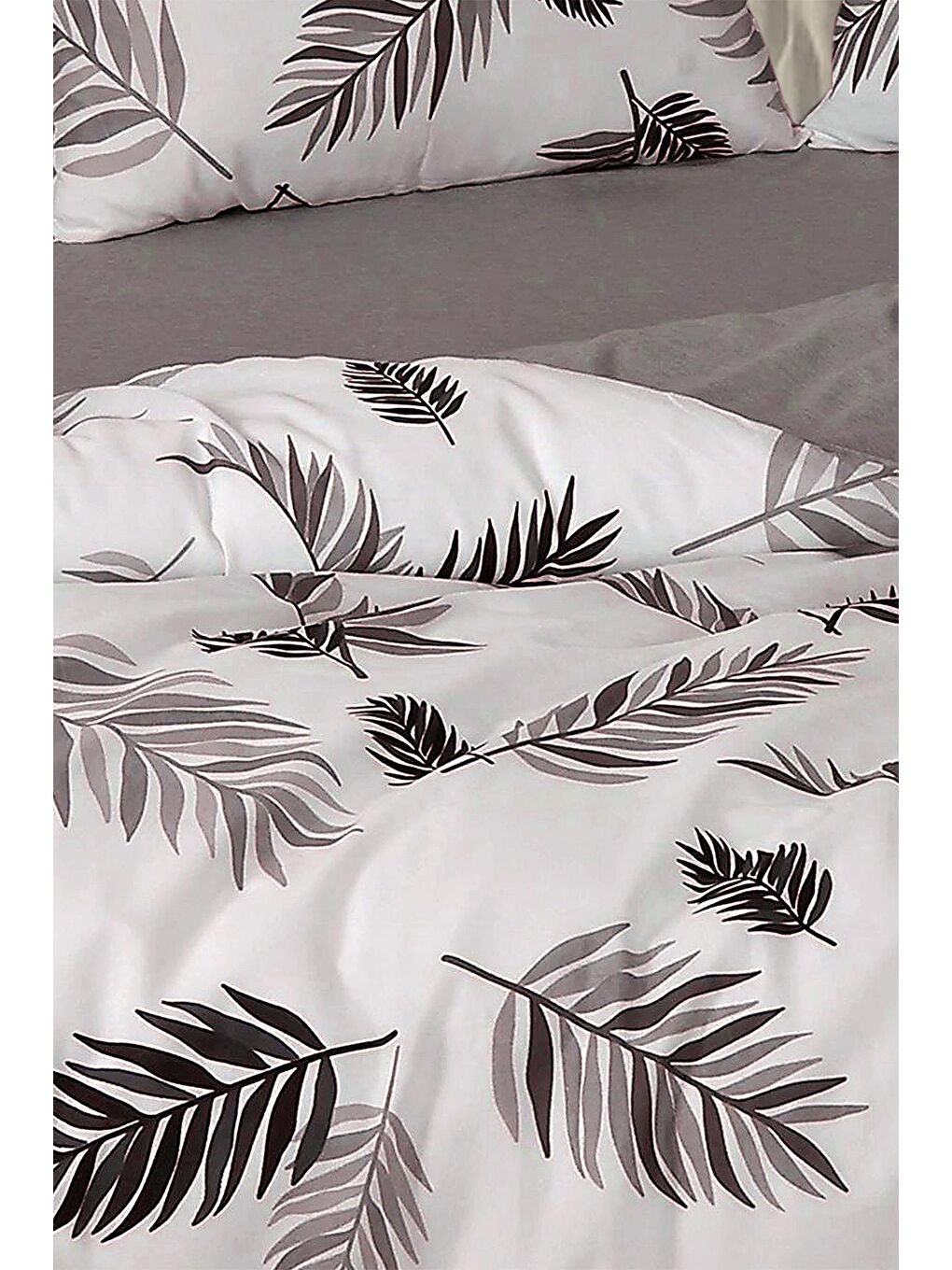 Gri Pamuklu Tek Kişilik Nevresim Seti | Nevresim Ve Yastık Kılıfı | ÇARŞAFSIZ-2