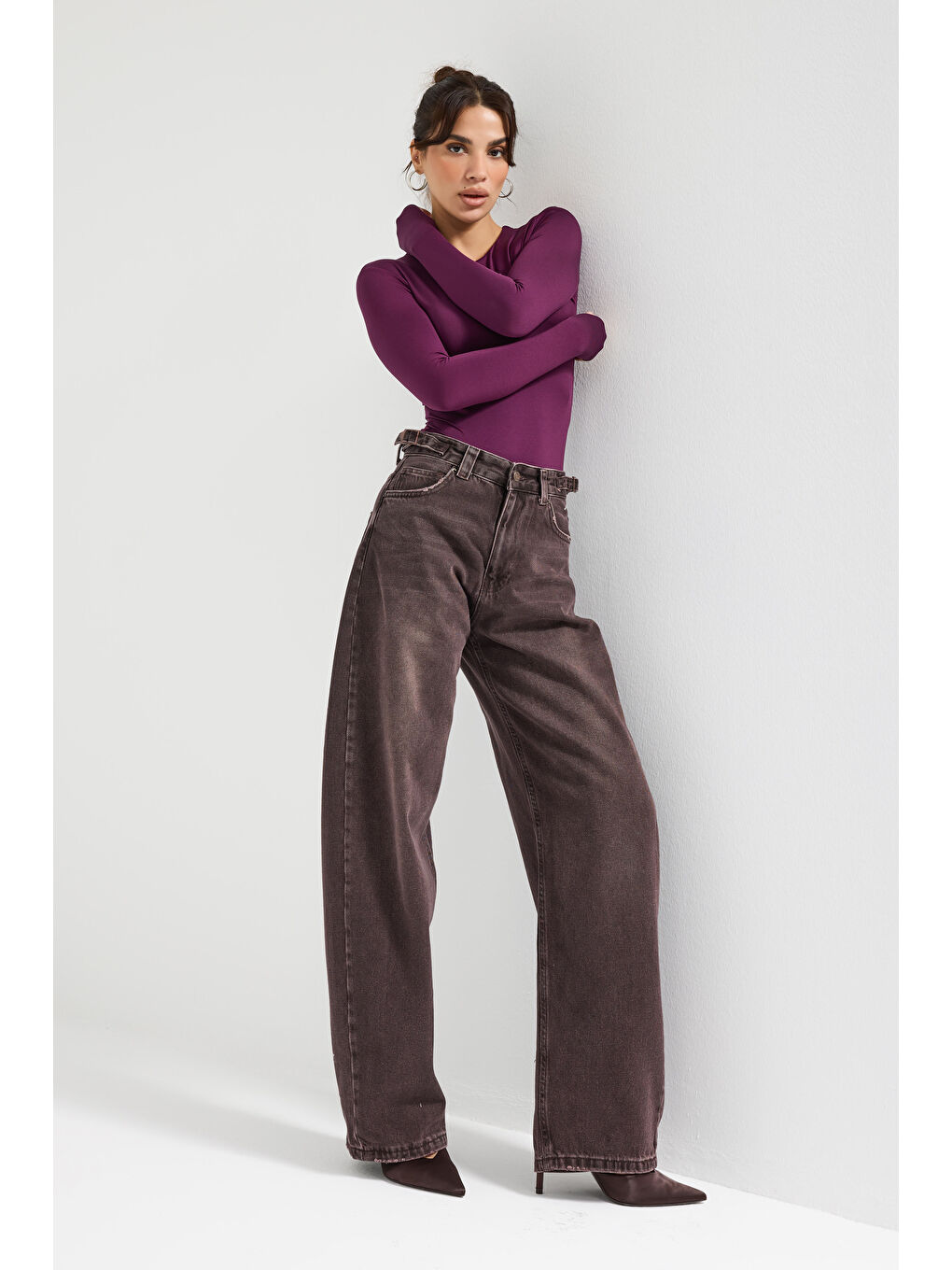 Mavi Kadın Koyu Jean Rengi Lotus 2w5-16 Baggy Fit %100 Pamuk Bol Kesim Denim Jean-1