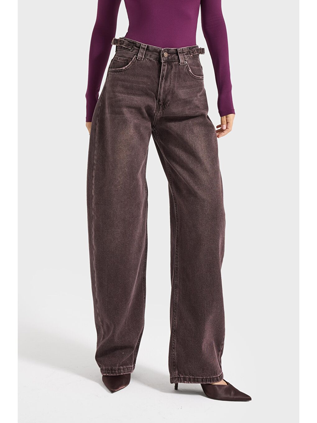 Mavi Kadın Koyu Jean Rengi Lotus 2w5-16 Baggy Fit %100 Pamuk Bol Kesim Denim Jean-2