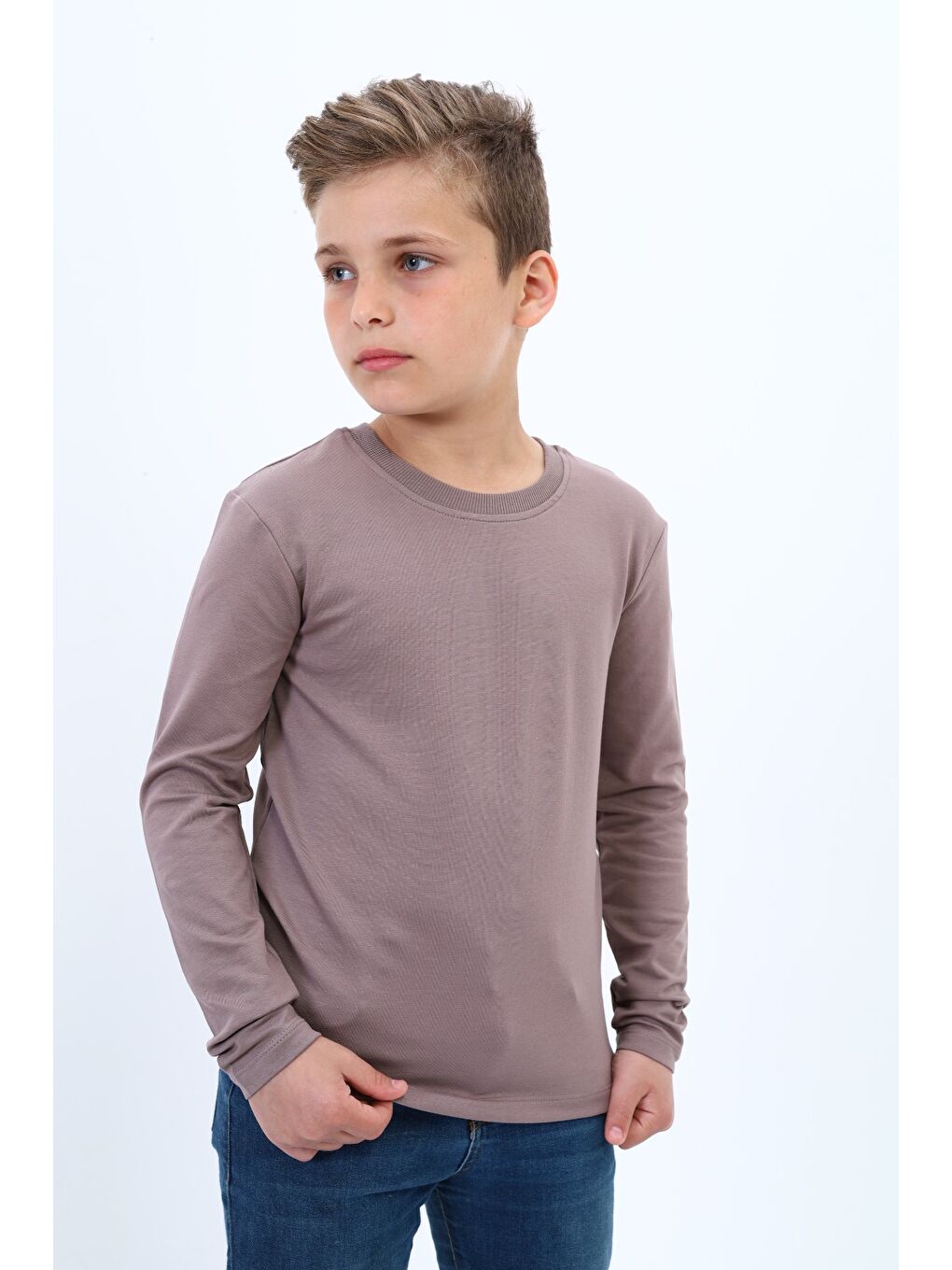 Kahverengi Erkek Çocuk Baskılı Tişört