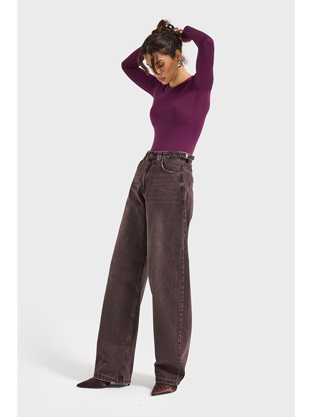 Mavi Kadın Koyu Jean Rengi Lotus 2w5-16 Baggy Fit %100 Pamuk Bol Kesim Denim Jean-3