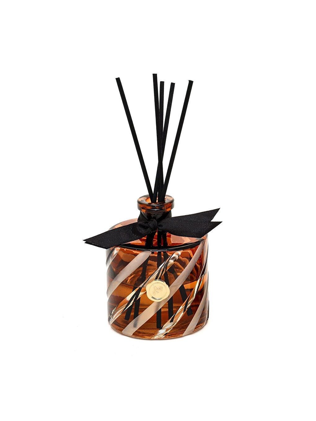 500 ml Kahverengi Spiral Kesme Cam Şişe Dark Amber Oda Kokusu