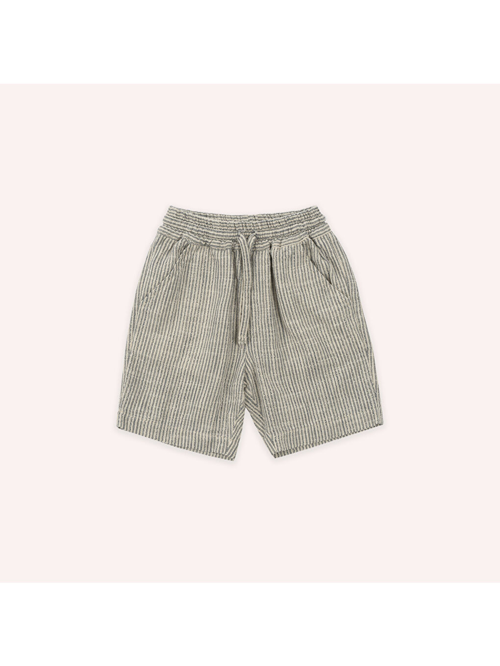 Erkek Çocuk Beli Lastikli Şort Ekru