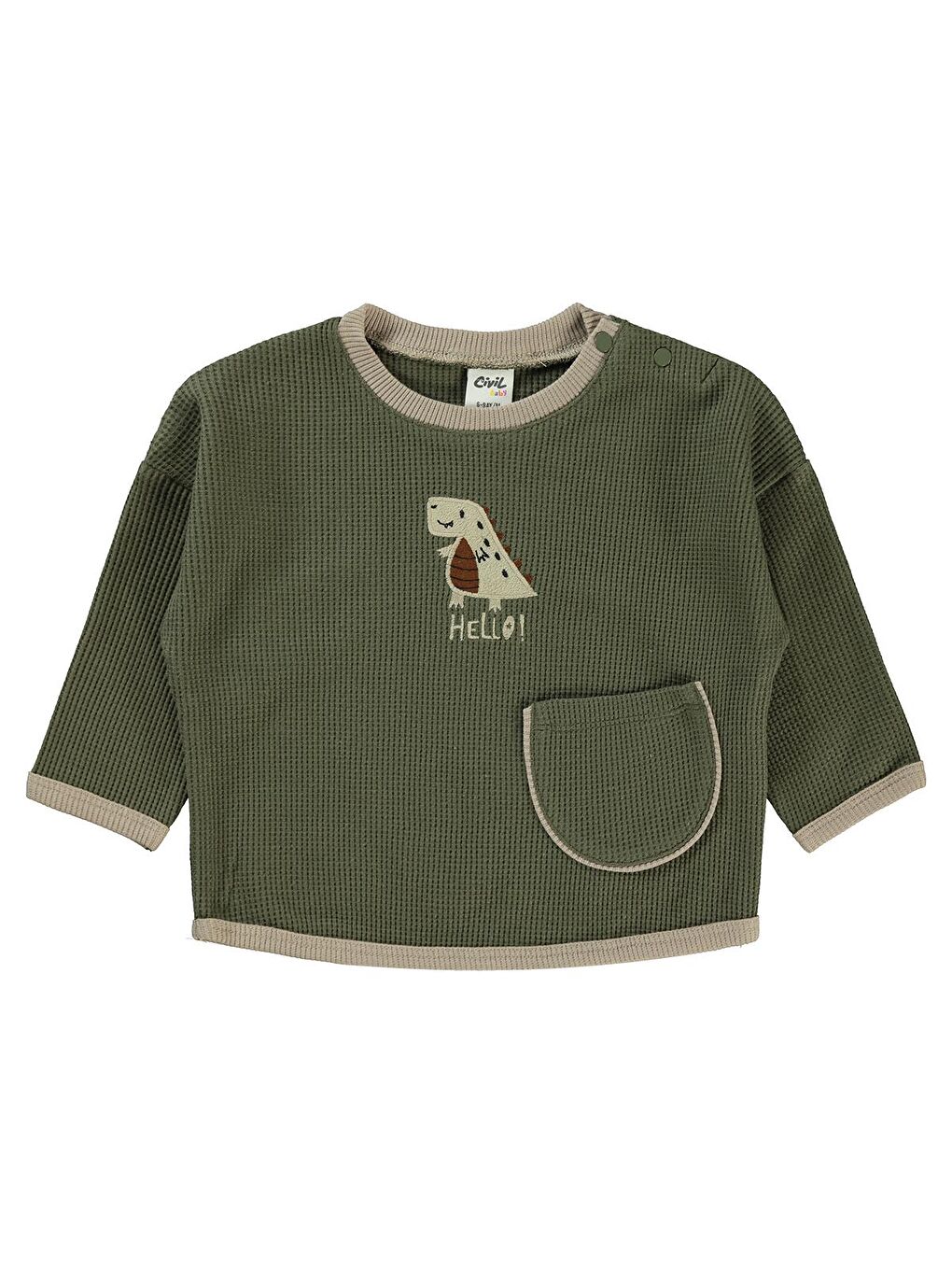 Civil Haki Baby Erkek Bebek Sweatshirt 6-18 Ay Haki