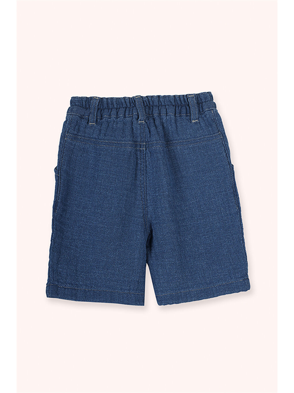 Erkek Çocuk Beli Lastikli Şort Mavi-2