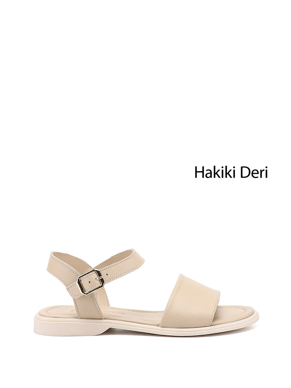 Bej Kadın AÇIK BEJ Bilek Bağlı Hakiki Deri Sandalet