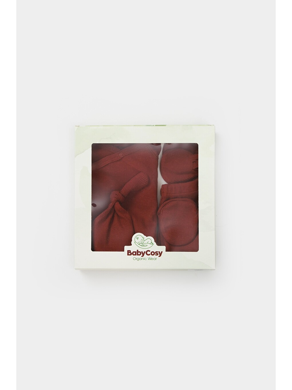 Kahverengi Modal 4'lü Yenidoğan Set (uzun Kollu Üst,pantolon,şapka,eldiven)-4