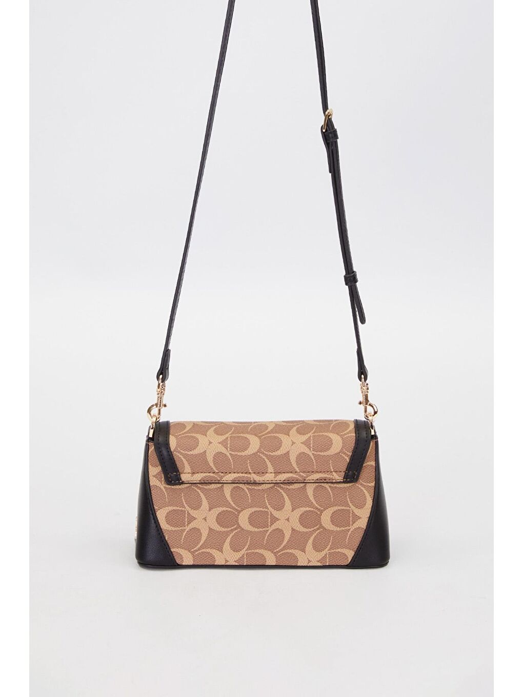 Sarı Camel Siyah Kadın Omuz Çantası 930431-4