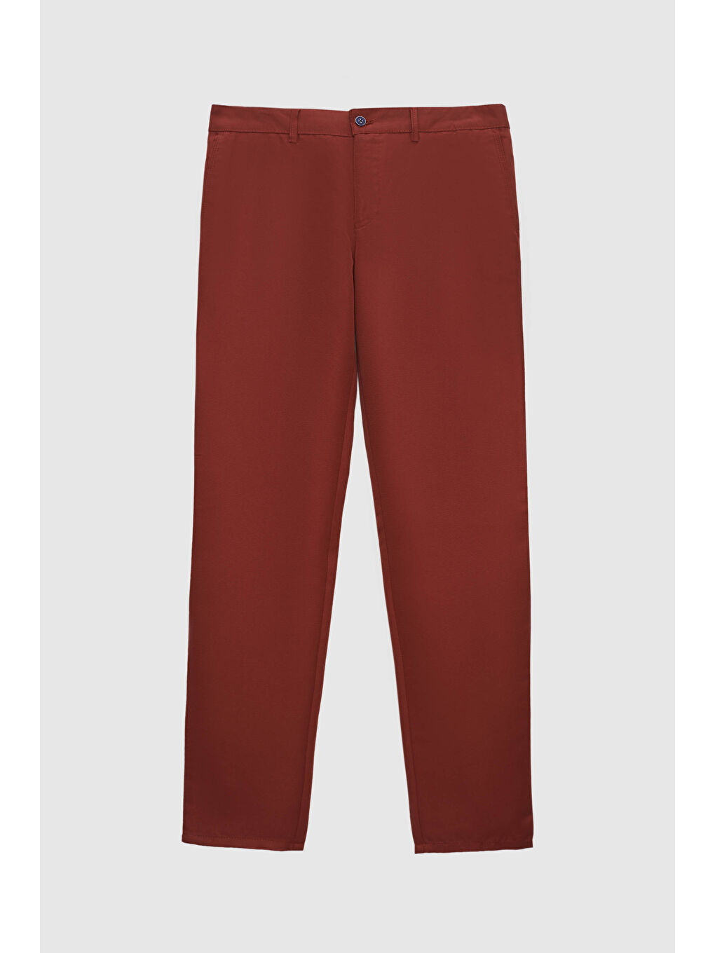 Kahverengi Slim Fit Tarçın Armürlü Yandan Cepli Pamuklu Chino Pantolon-4