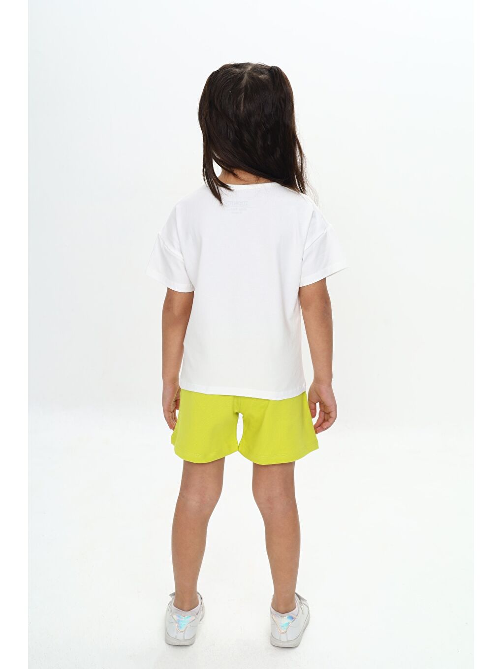 Yeşil Kız Çocuk Anımal Balon Baskılı Şortlu Takım-2