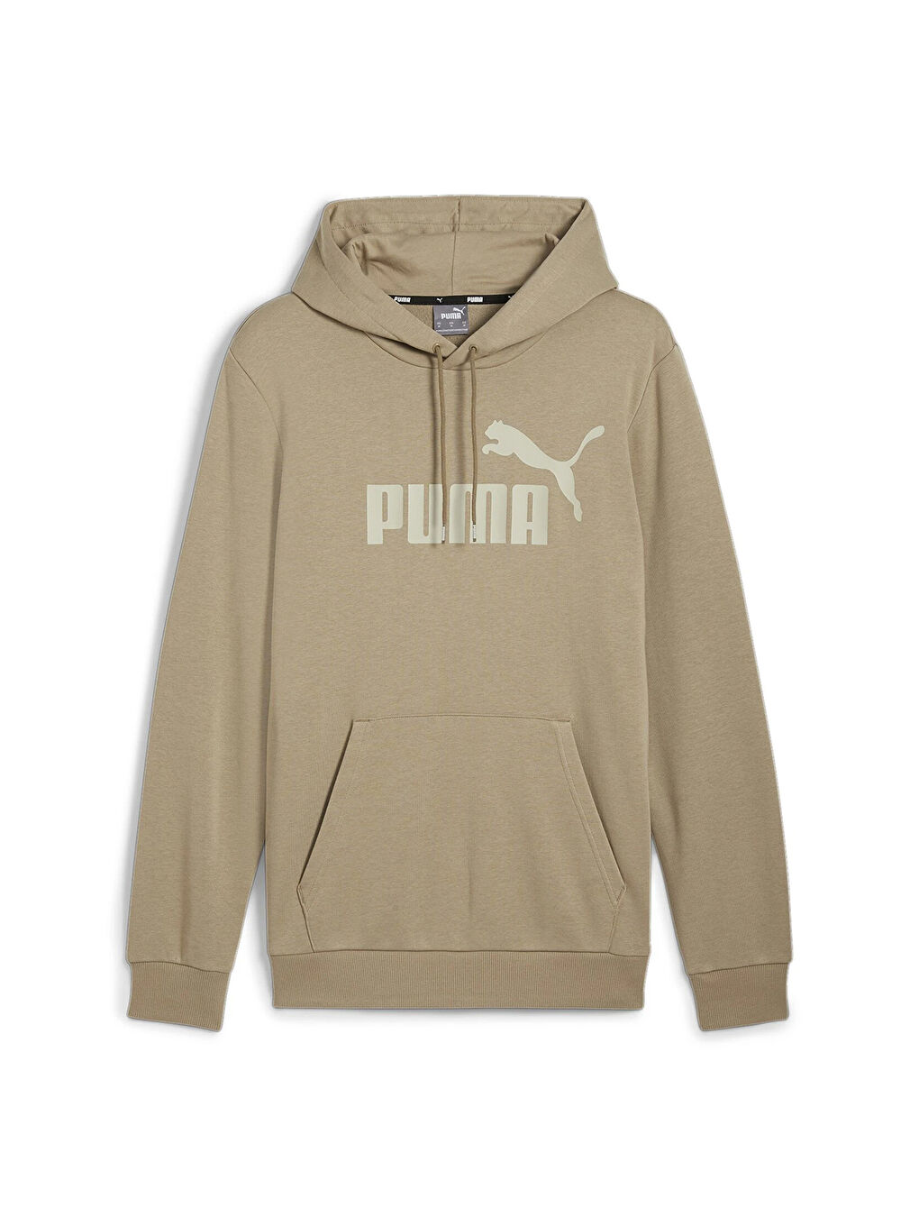 Ess Big Logo Erkek Bej Kapüşonlu Hoodie