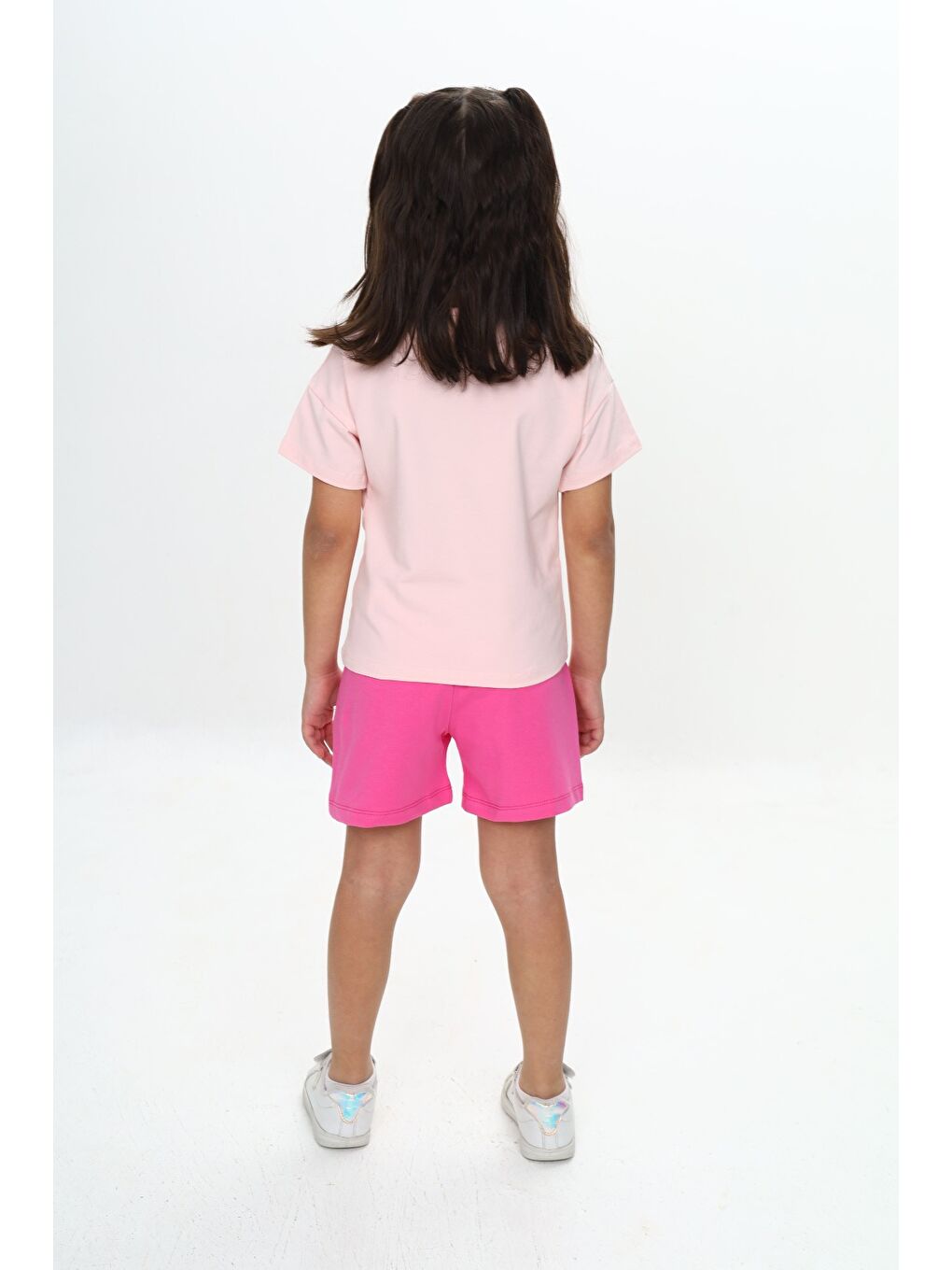 Fuşya Kız Çocuk Anımal Balon Baskılı Şortlu Takım-3