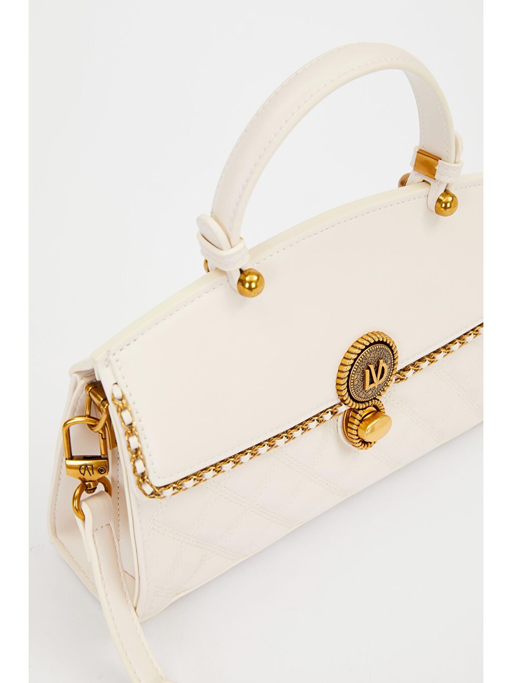 Ekru Krem Baklava Desen Omuz Çantası 930295-2