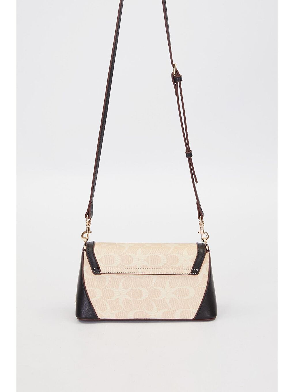 Bej Vizon Siyah Kadın Omuz Çantası 930431-4