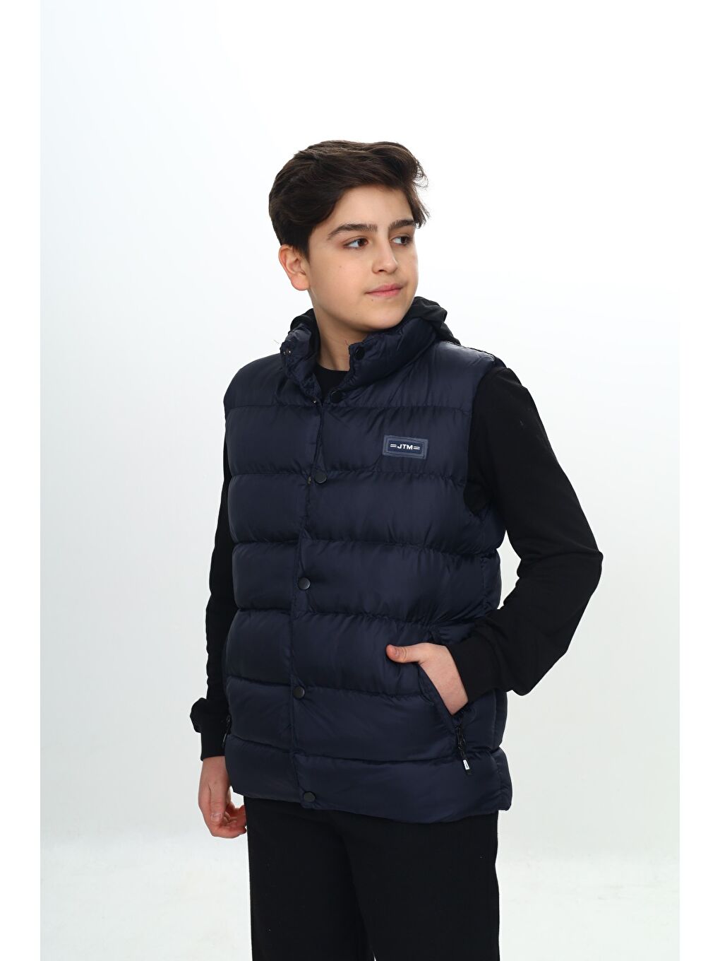 Lacivert Erkek Çocuk Göğsü Armalı Şişme Yelek-1