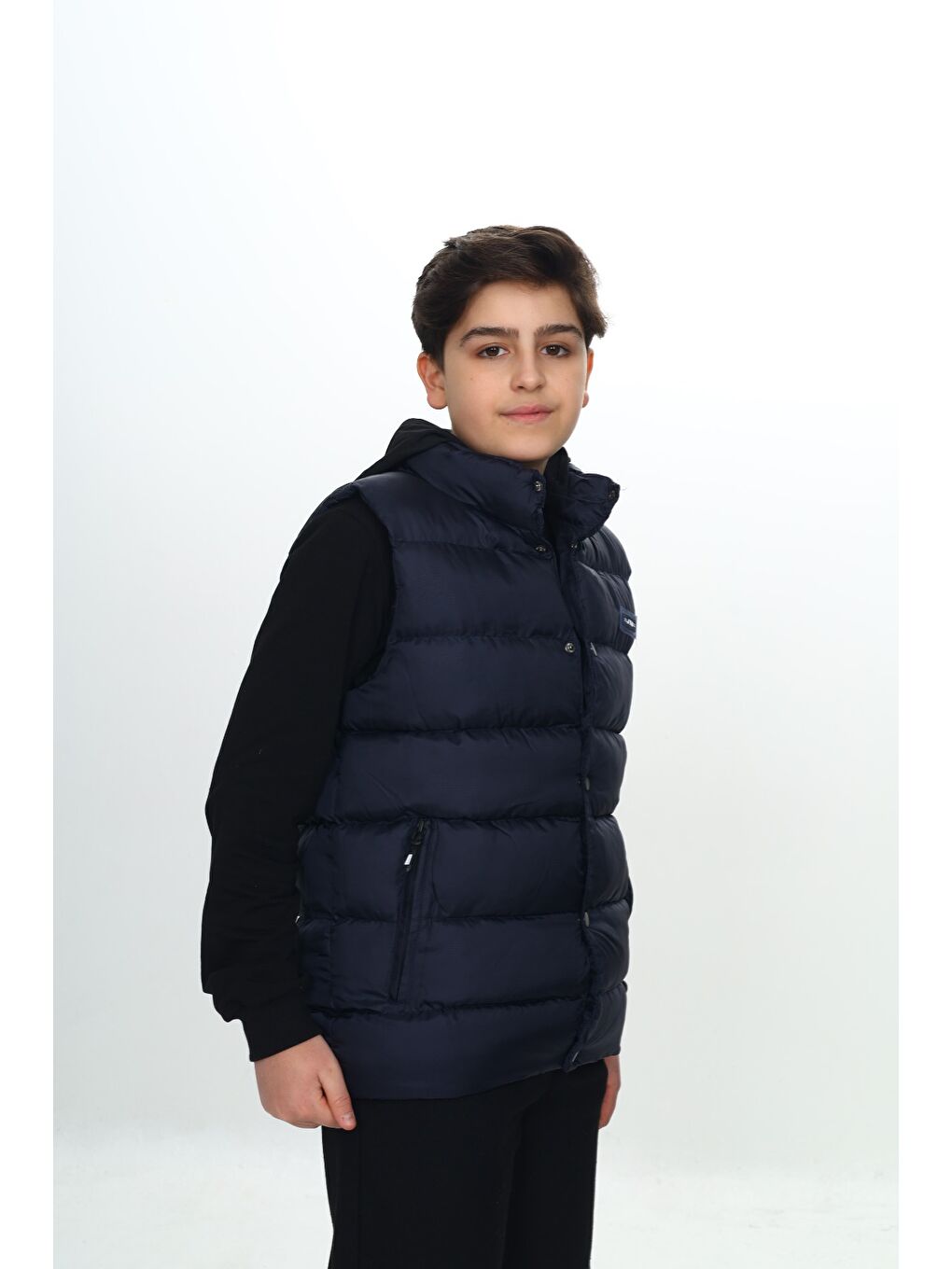 Lacivert Erkek Çocuk Göğsü Armalı Şişme Yelek-3