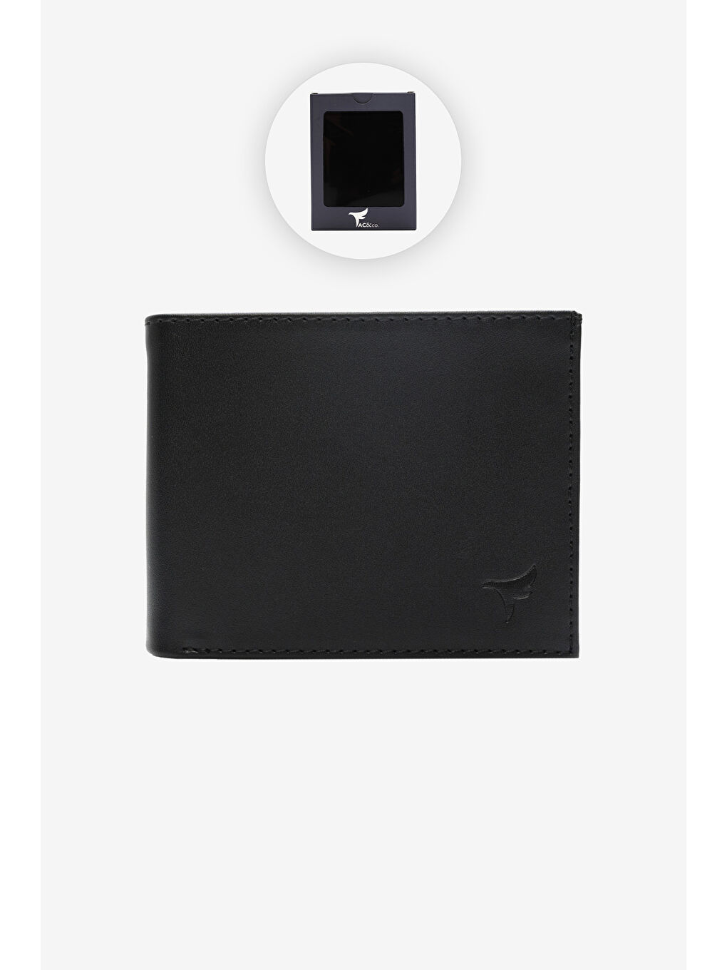 Erkek Siyah Hediye Kutulu Kart Bölmeli %100 Suni Deri Cüzdan