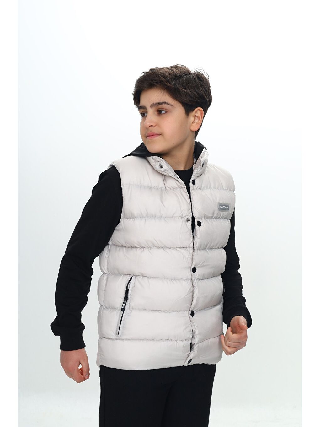 Bej Erkek Çocuk Göğsü Armalı Şişme Yelek-2